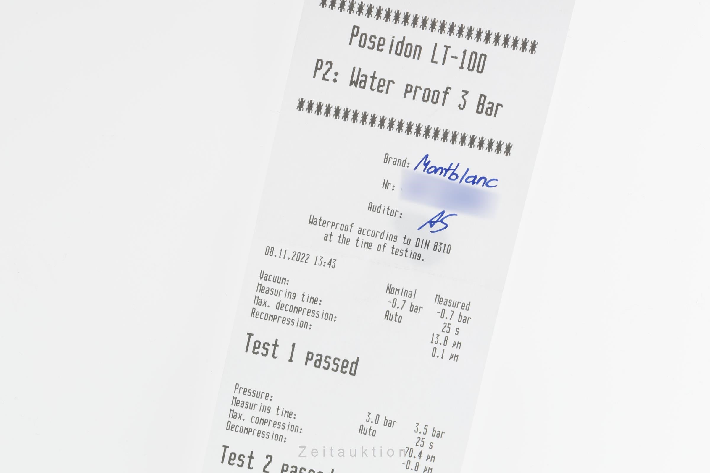 Montblanc Nicolas Rieussec chronographe acier automatique montre pour hommes 7138  [2206385]