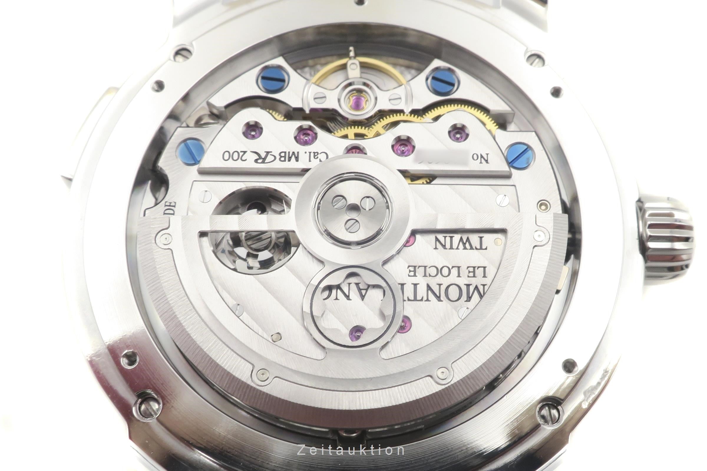 Montblanc Nicolas Rieussec chronographe acier automatique montre pour hommes 7138  [2206385]