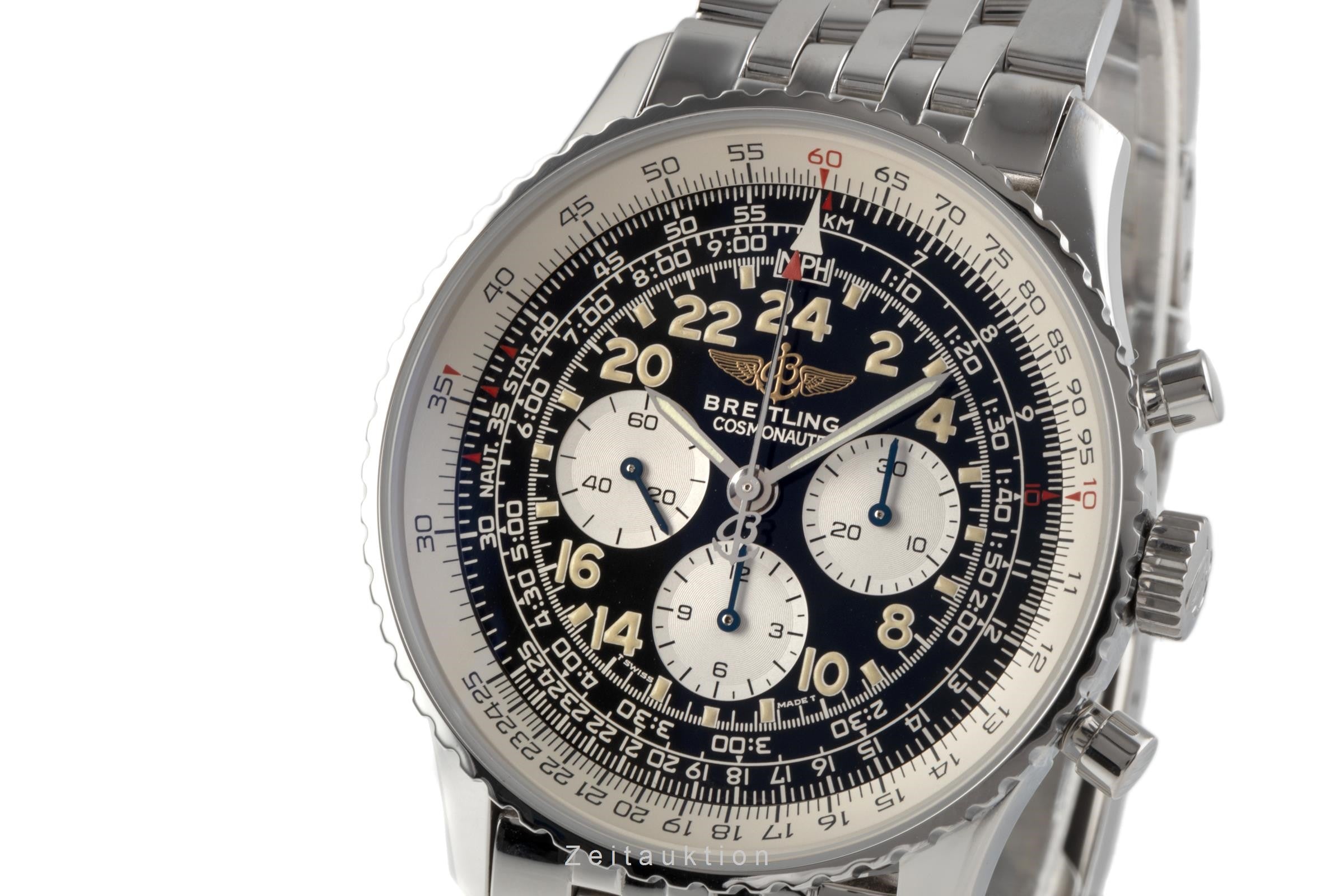 Breitling Navitimer Cosmonaute chronographe acier à remontage manuel montre pour hommes A12023.1 LP: 10550EUR  [2206489]