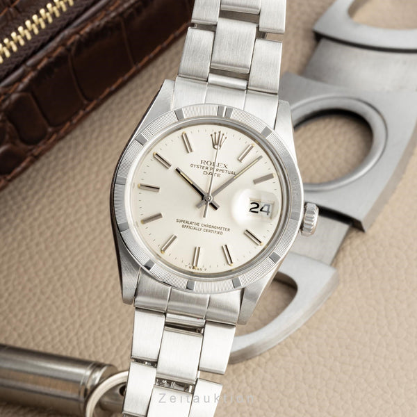 Rolex Date acier automatique montre pour hommes 1501 Vintage  [2206586]