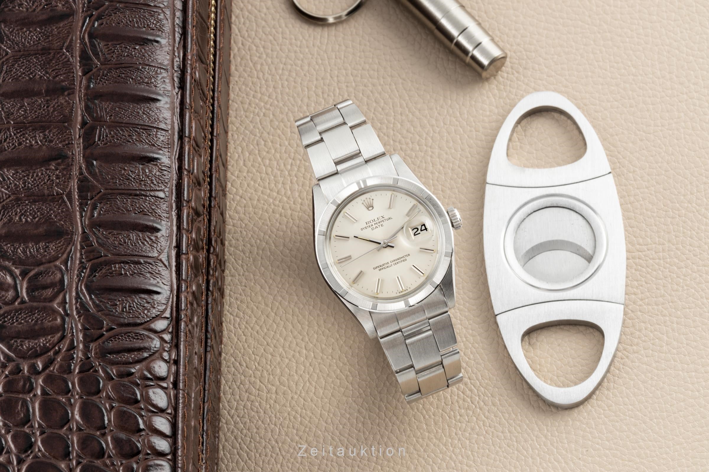 Rolex Date acier automatique montre pour hommes 1501 Vintage  [2206586]