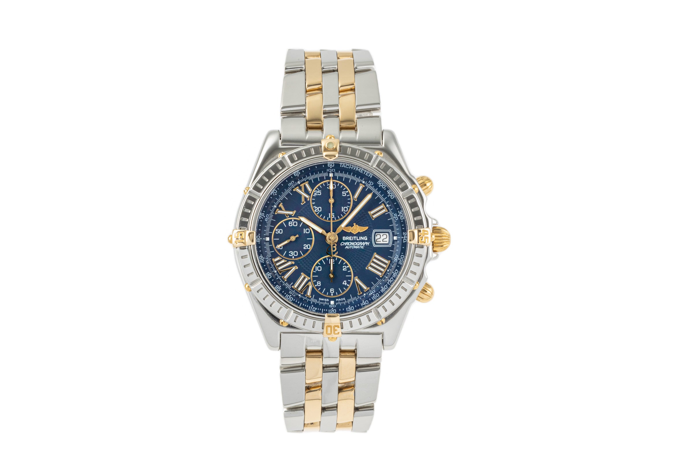 時計 Breitling Breitling Crosswind chronograph steel / gold automatic Kal. B13