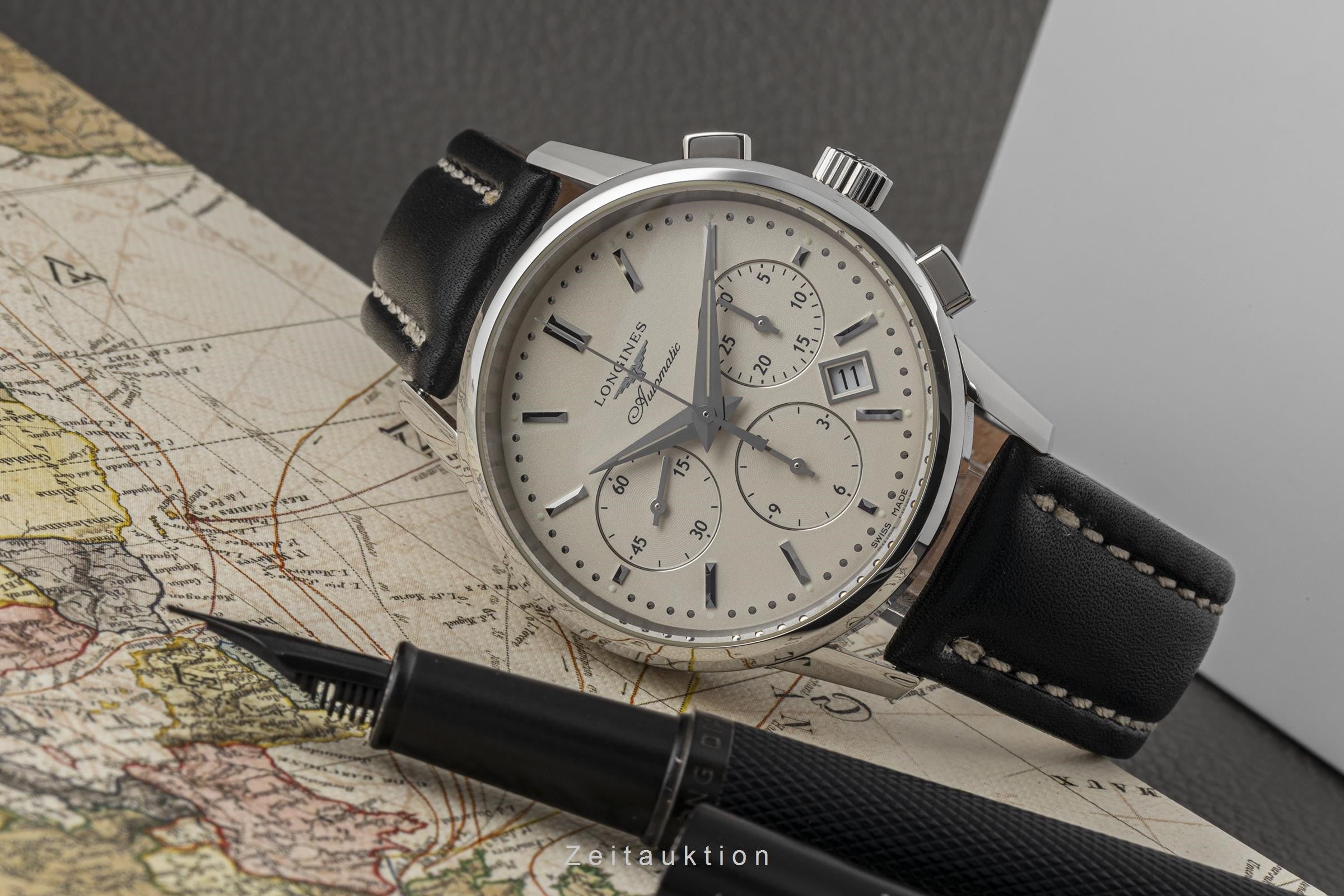 Longines Column-Wheel chronograph steel automatic men's watch L2.749.4  [2206693]