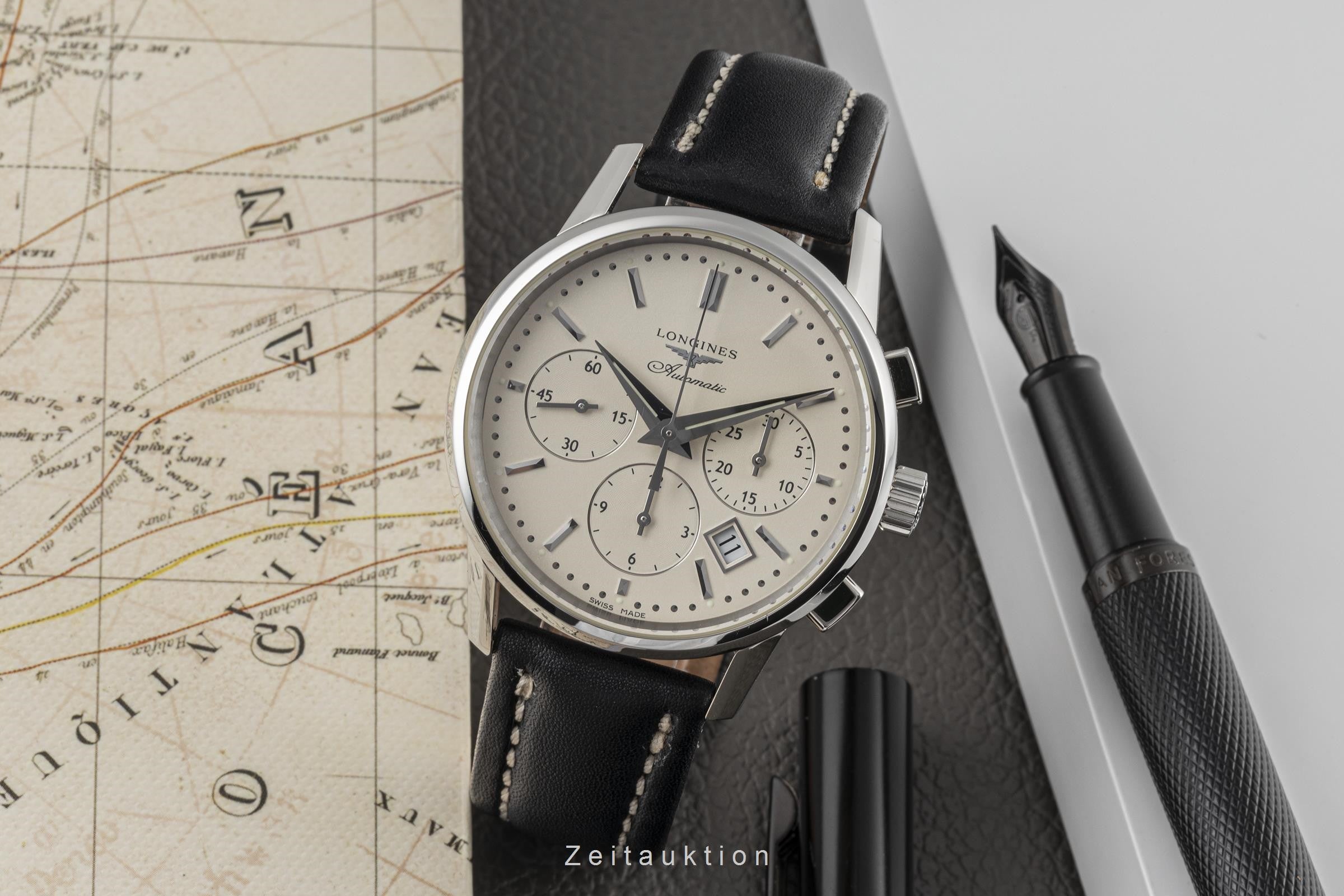 Longines Column-Wheel chronograph steel automatic men's watch L2.749.4  [2206693]