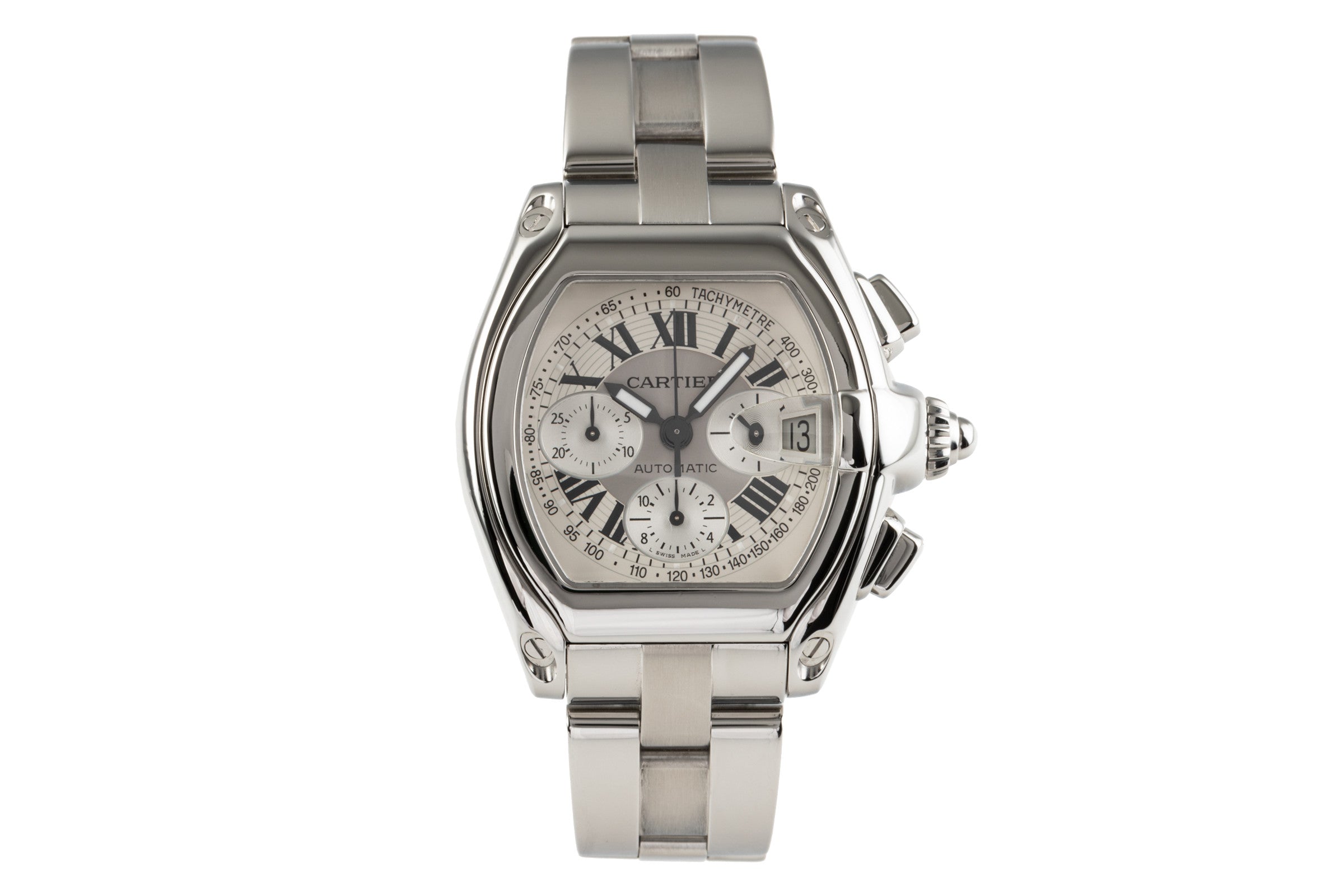 Cartier Roadster chronograph steel automatic Kal. 8510 Ref. 2618
