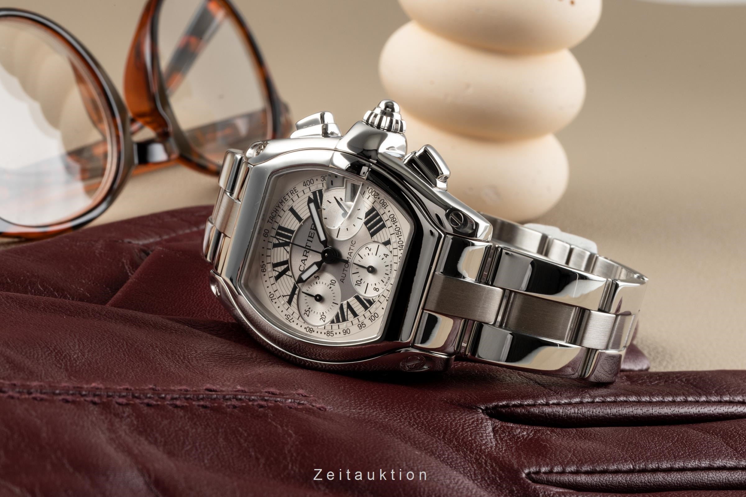 Cartier Roadster chronograph steel automatic Kal. 8510 Ref. 2618