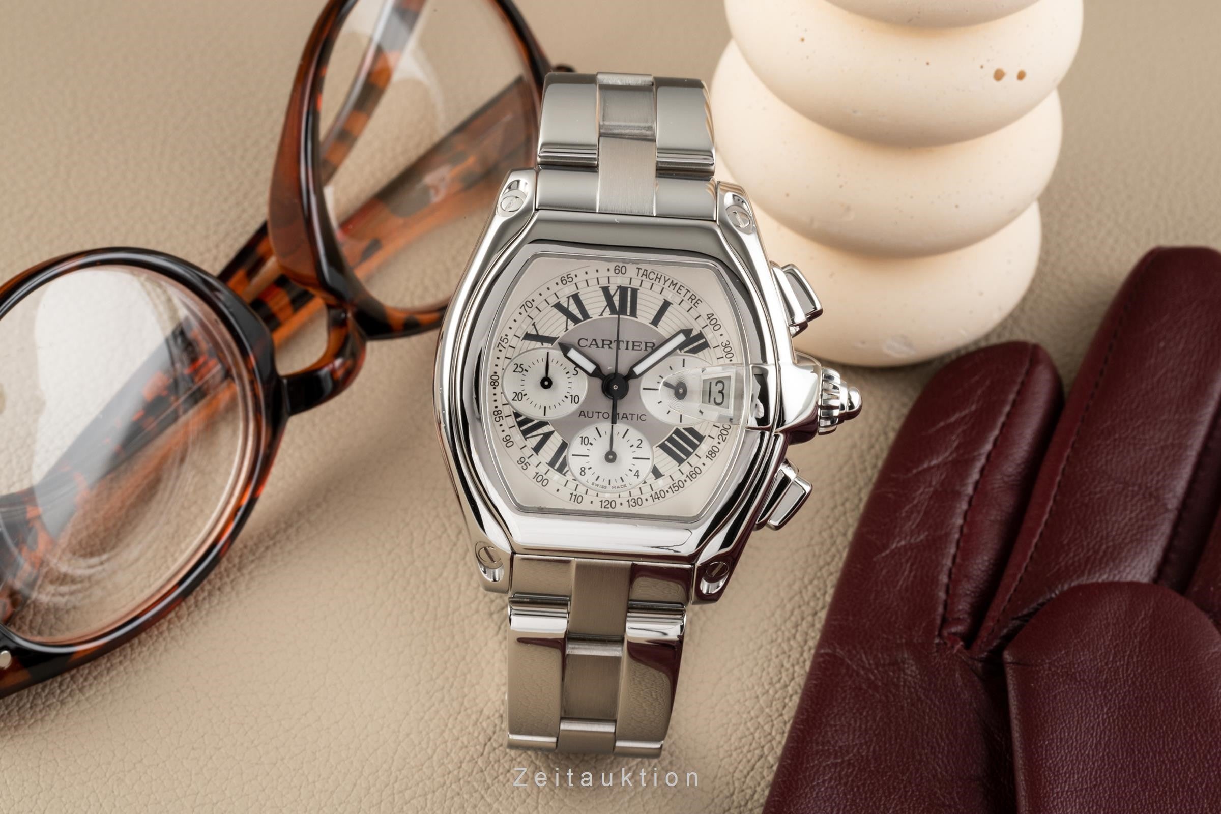 Cartier Roadster chronograph steel automatic Kal. 8510 Ref. 2618
