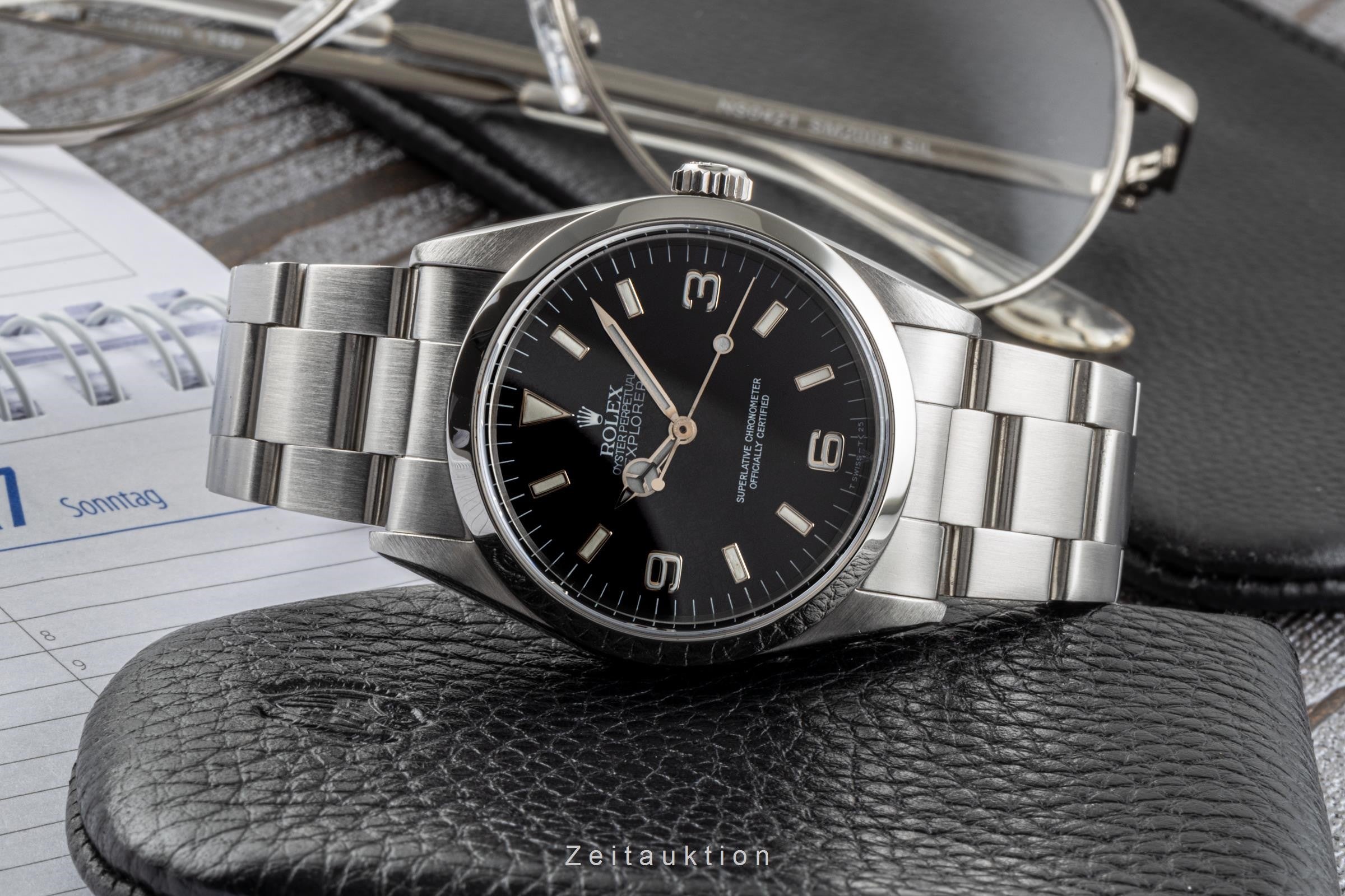 Rolex Explorer steel automatic men's watch 14270  [2206835]