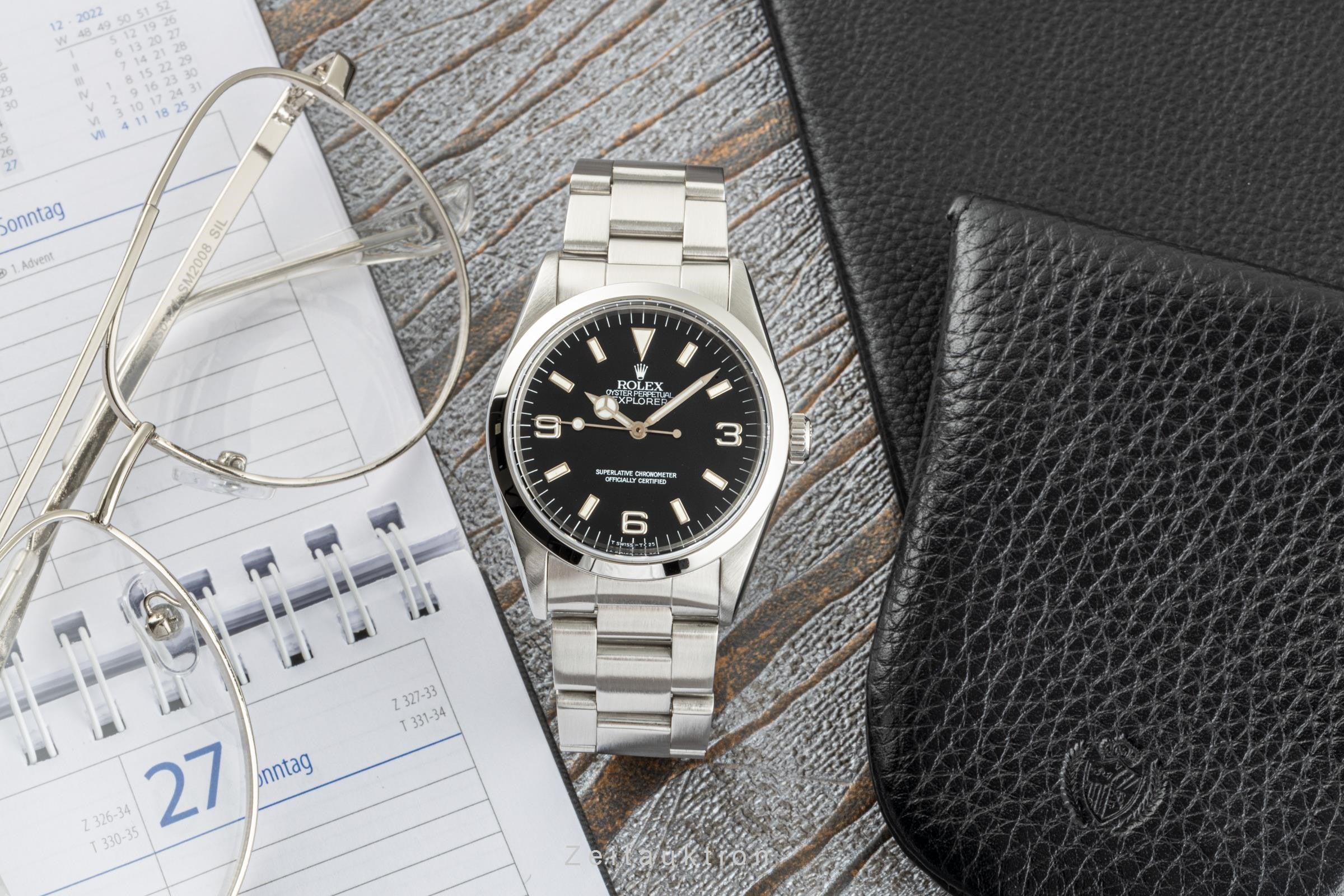 Rolex Explorer steel automatic men's watch 14270  [2206835]