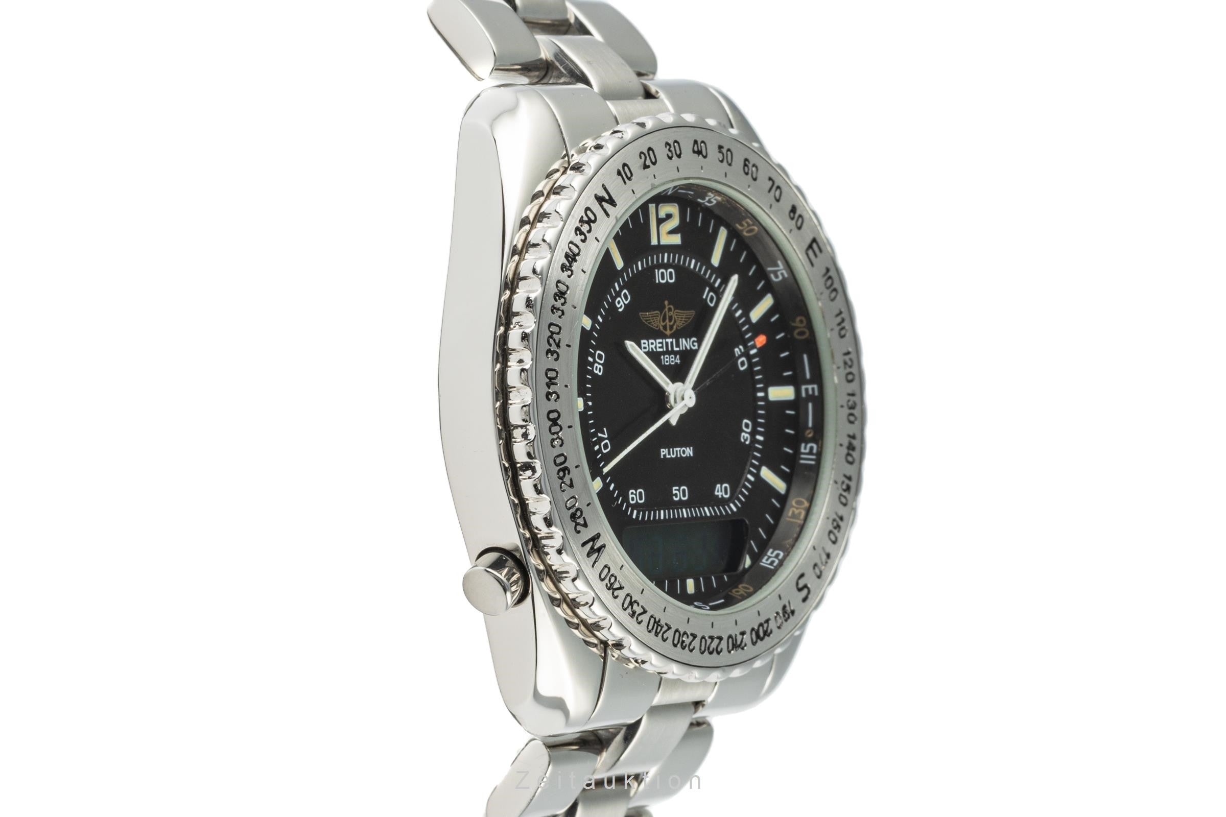 Breitling Pluton chronograph steel quartz men's watch A51038  [2206976]