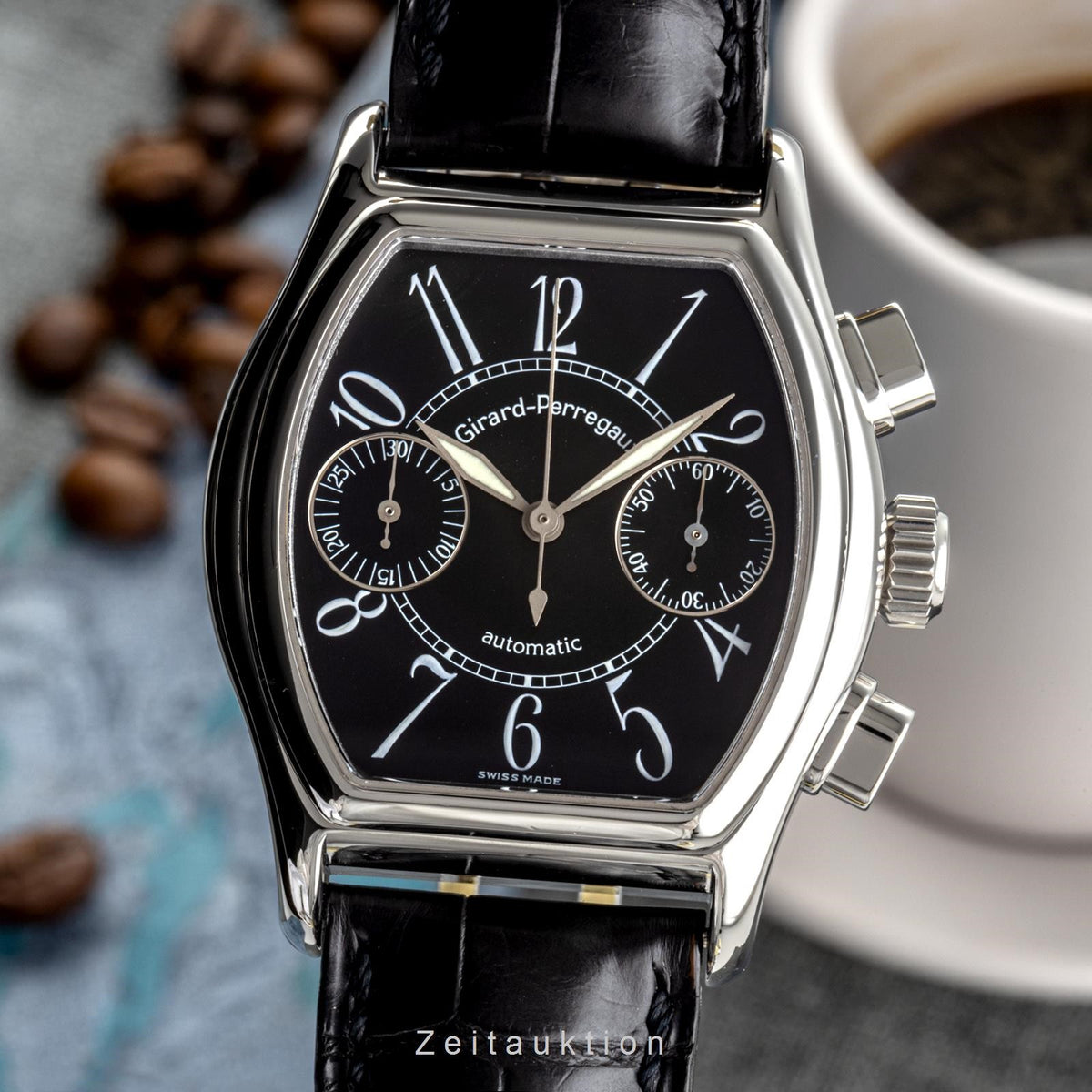 Girard Perregaux Richeville chronograph steel automatic Kal. 2280 