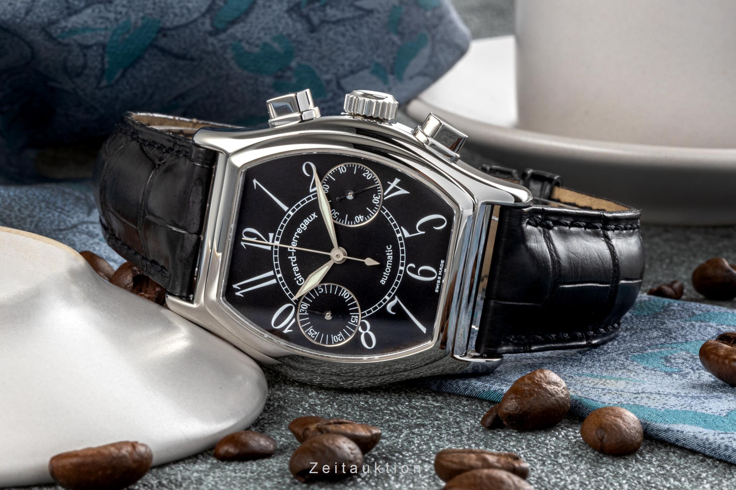 Girard Perregaux Richeville chronograph steel automatic men's watch 2750 LP: 3320EUR  [2206983]