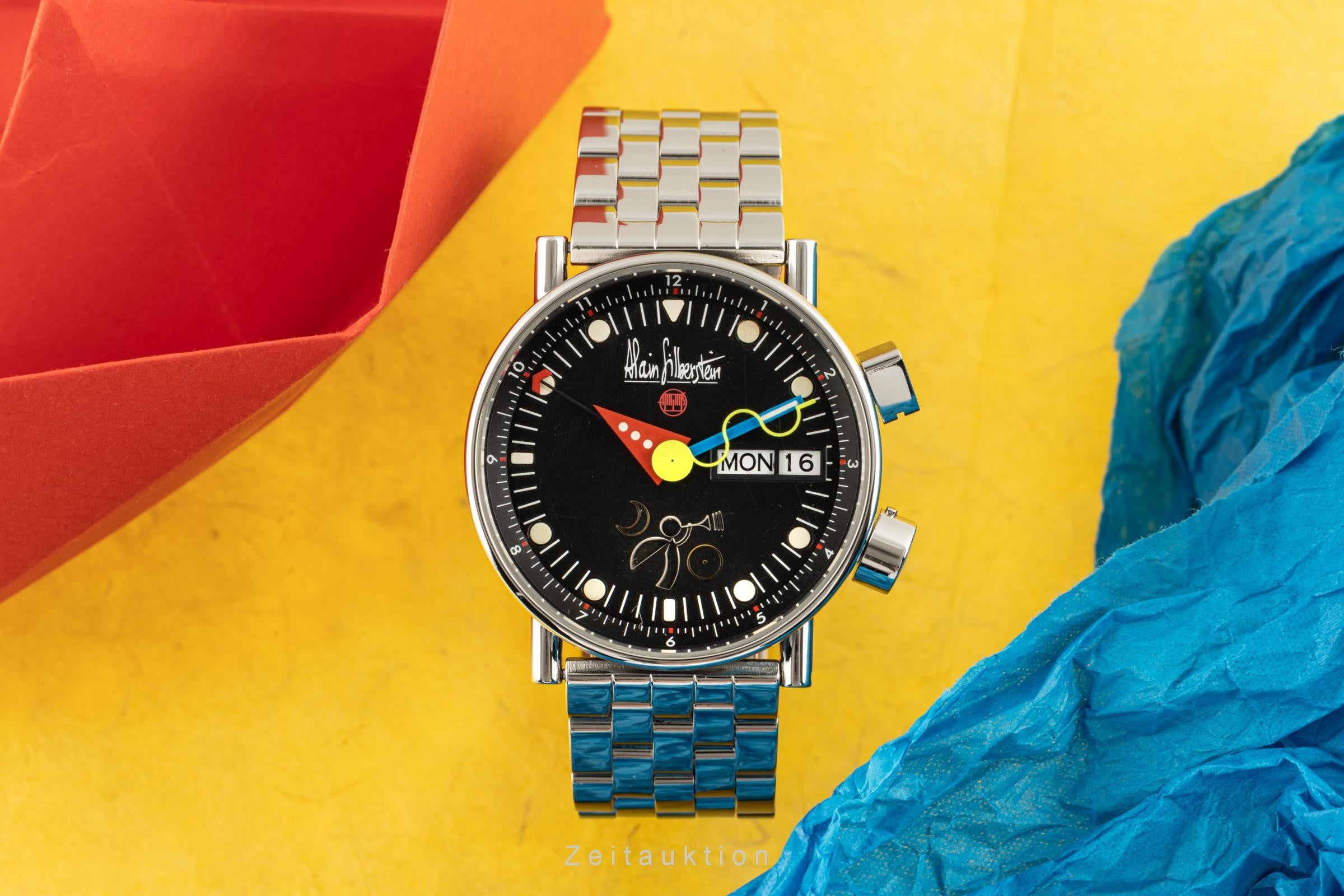 Alain Silberstein Le Reveil acciaio automatismo orologio da uomo Limited  [2206985]