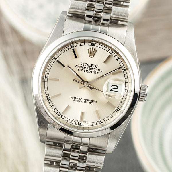 Rolex Datejust acciaio automatismo orologio da uomo 16200 LP: 7300EUR  [2207054]