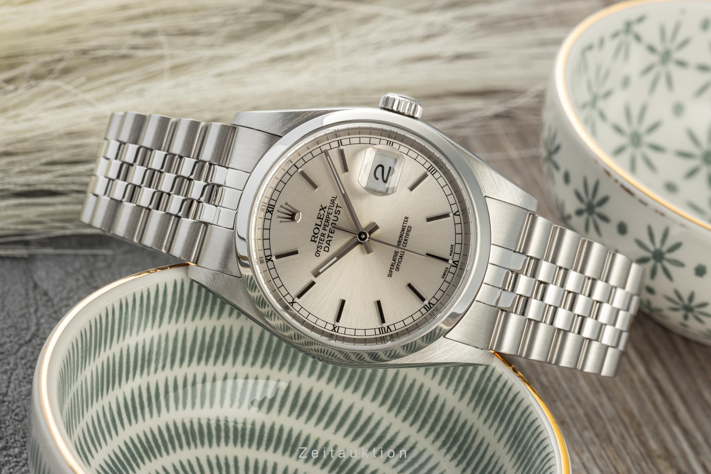 Rolex Datejust acciaio automatismo orologio da uomo 16200 LP: 7300EUR  [2207054]