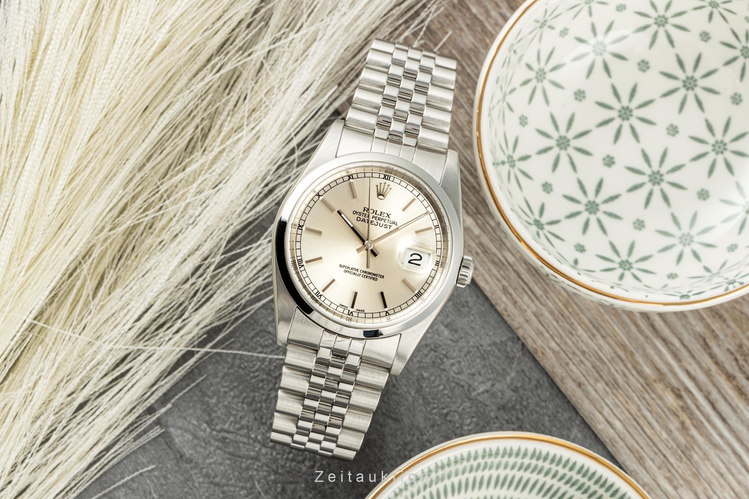 Rolex Datejust acciaio automatismo orologio da uomo 16200 LP: 7300EUR  [2207054]