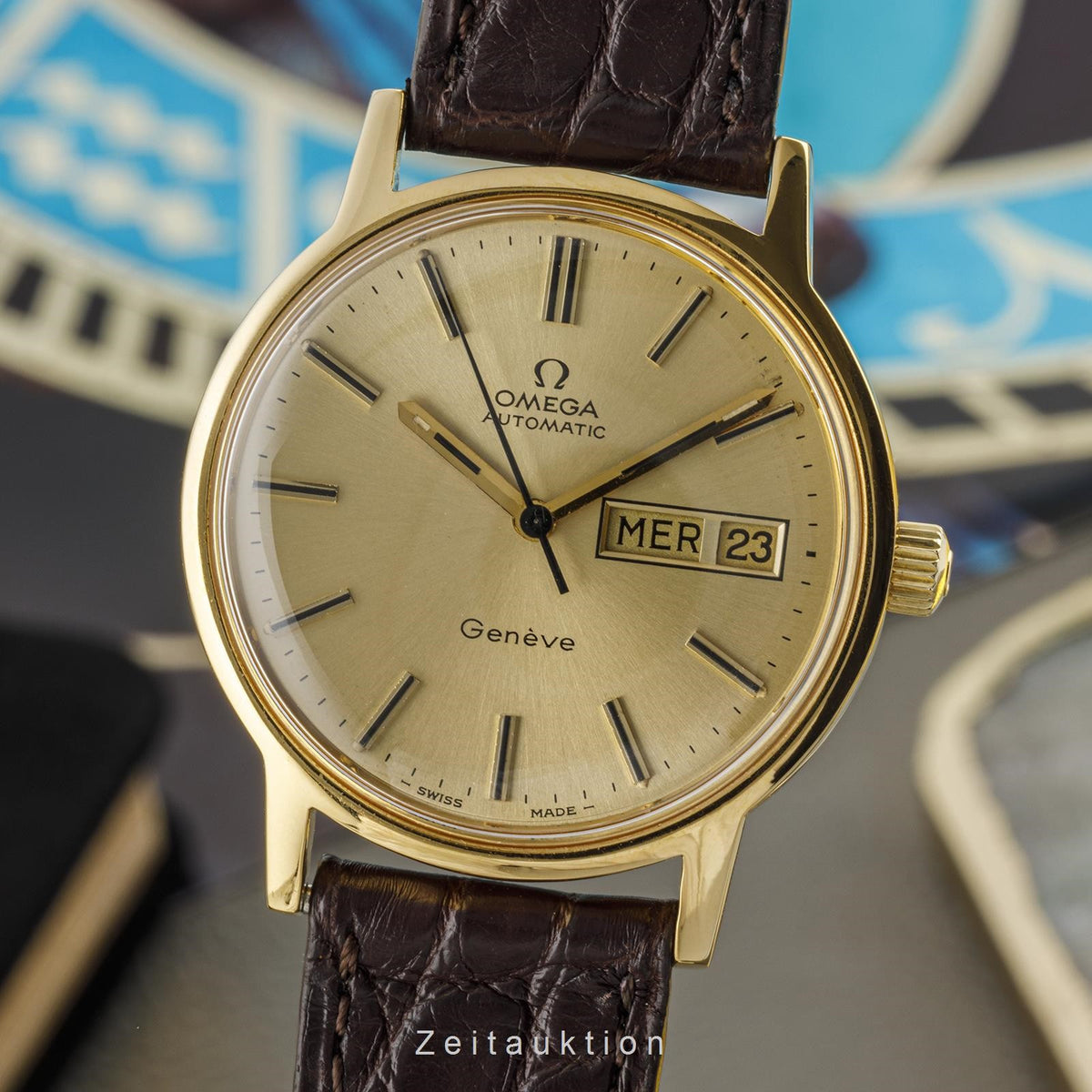 Omega Geneve bañado en oro automático 1022