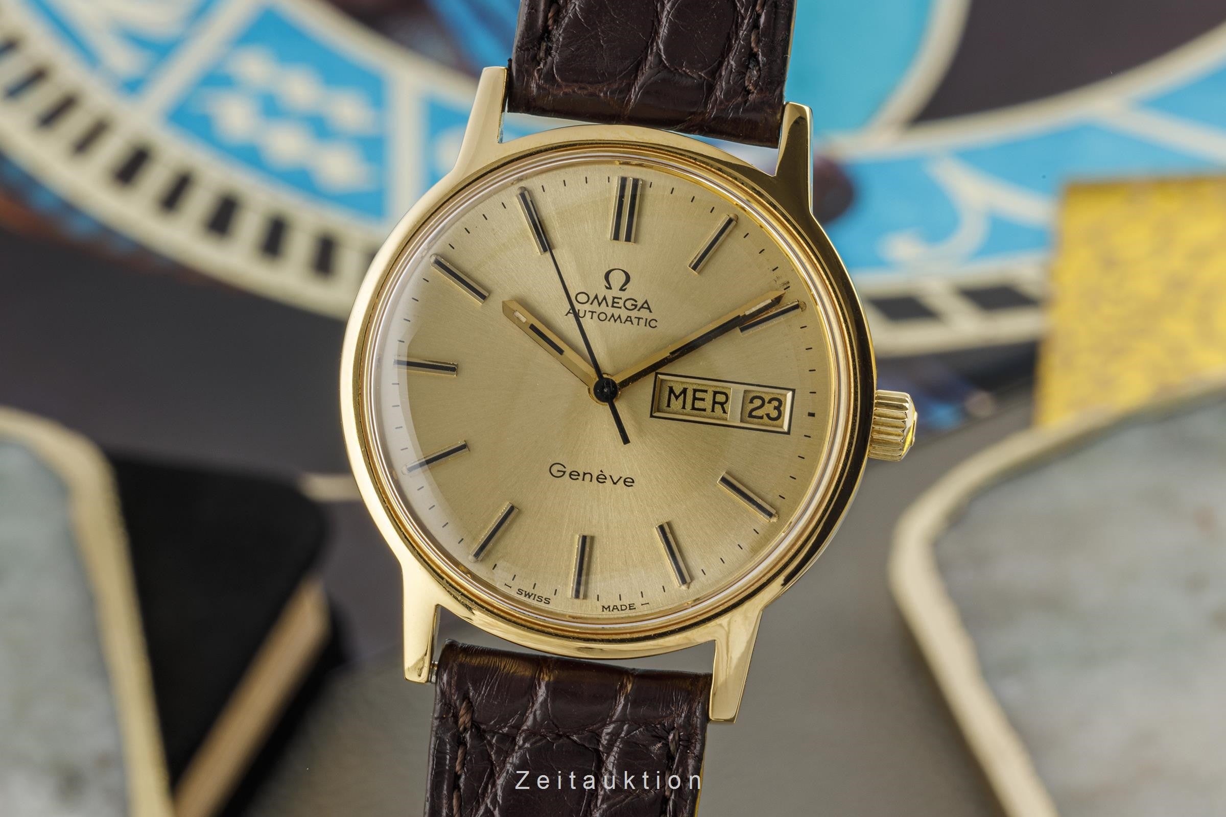 Omega Geneve gold-plated automatic men's watch 166.0117  [2207178]
