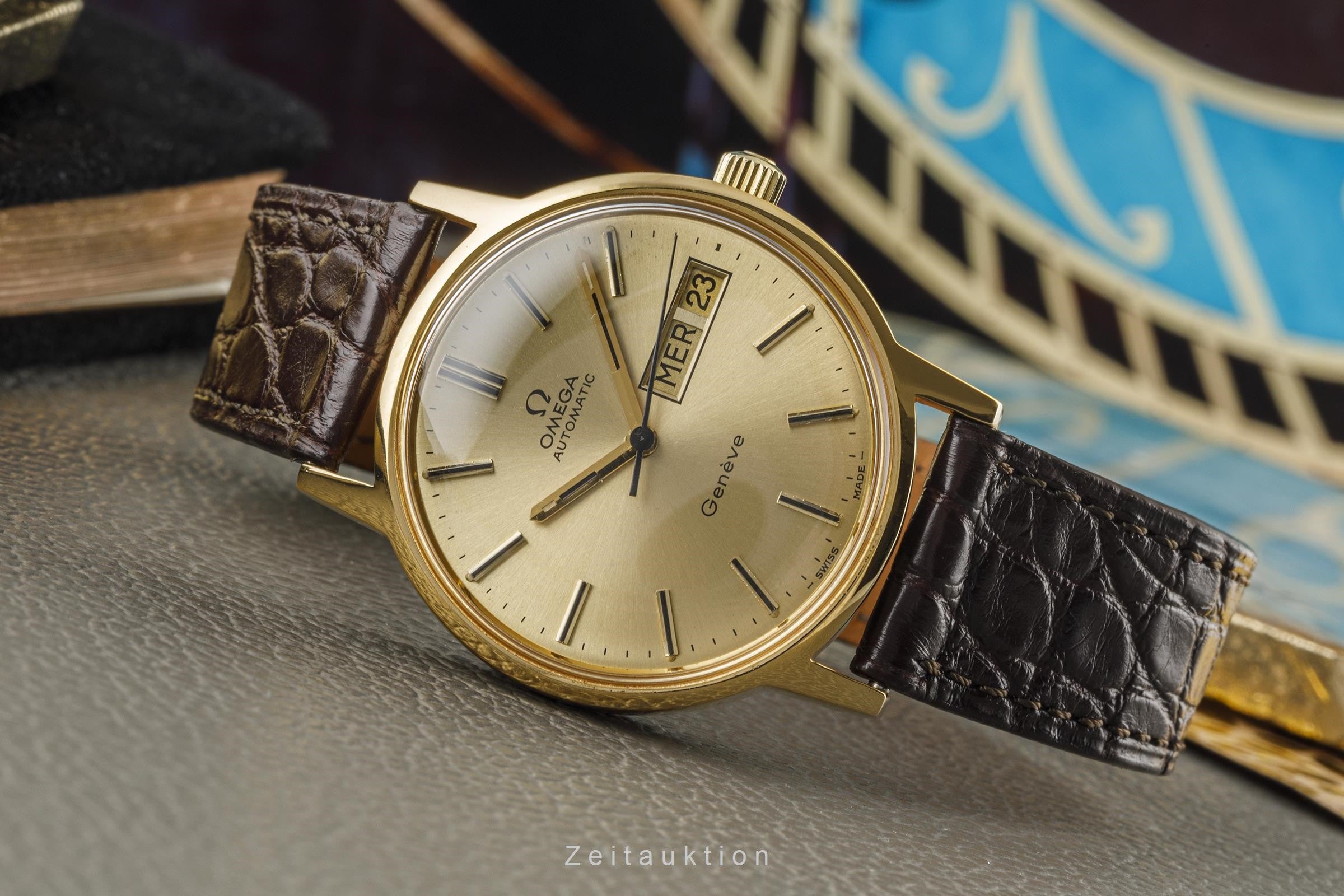 Omega Geneve doré automatique montre pour hommes 166.0117  [2207178]