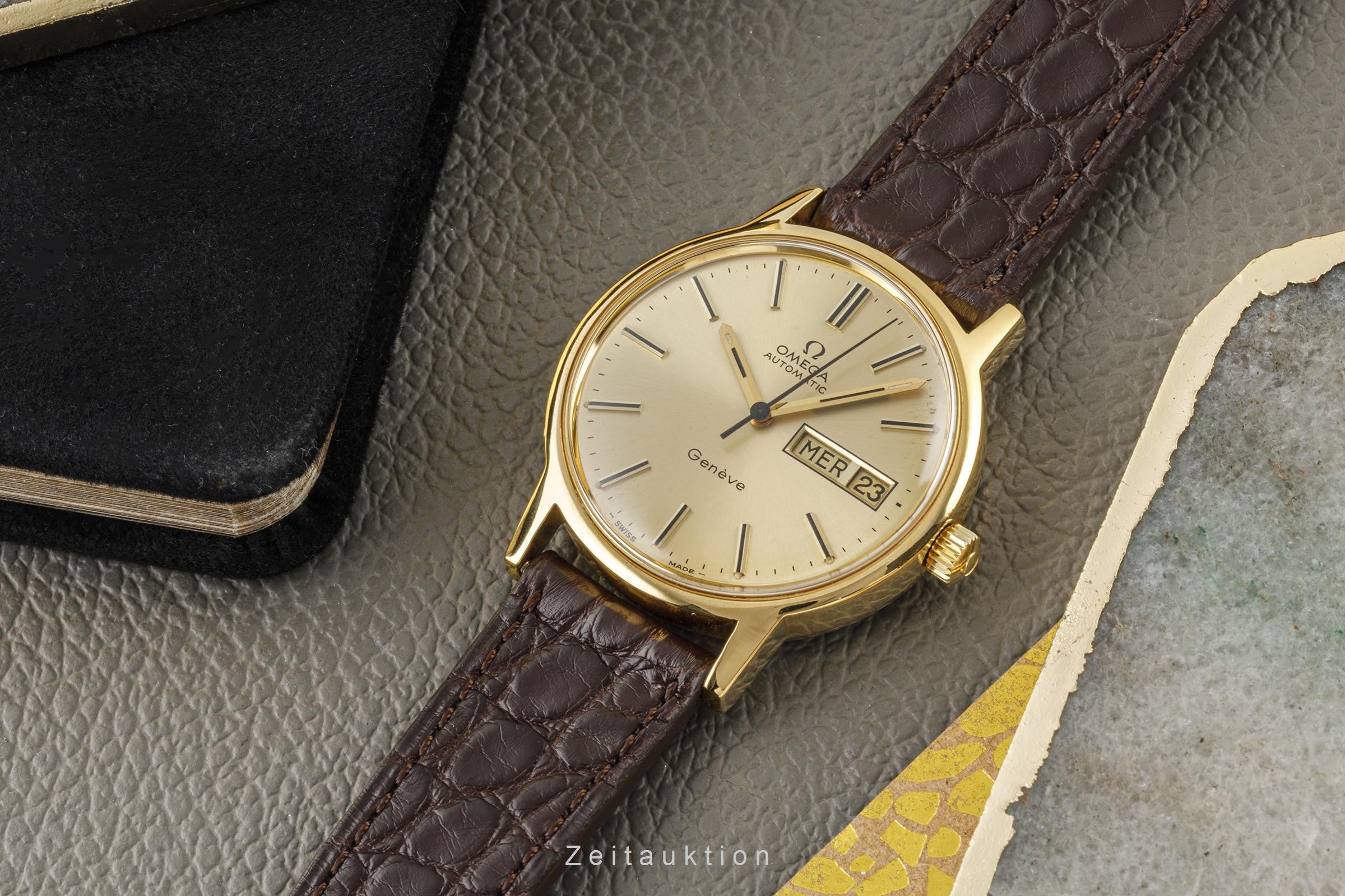 Omega Geneve doré automatique montre pour hommes 166.0117  [2207178]