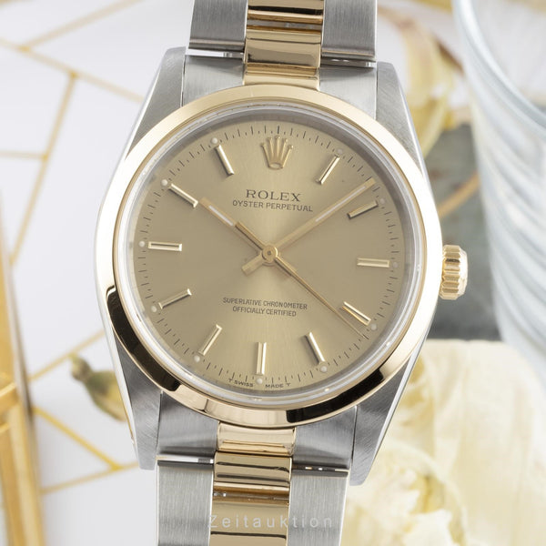 Rolex Oyster Perpetual Stahl / Gold Automatik Herrenuhr Ref.: 14203 B&P 1992 [2207266]