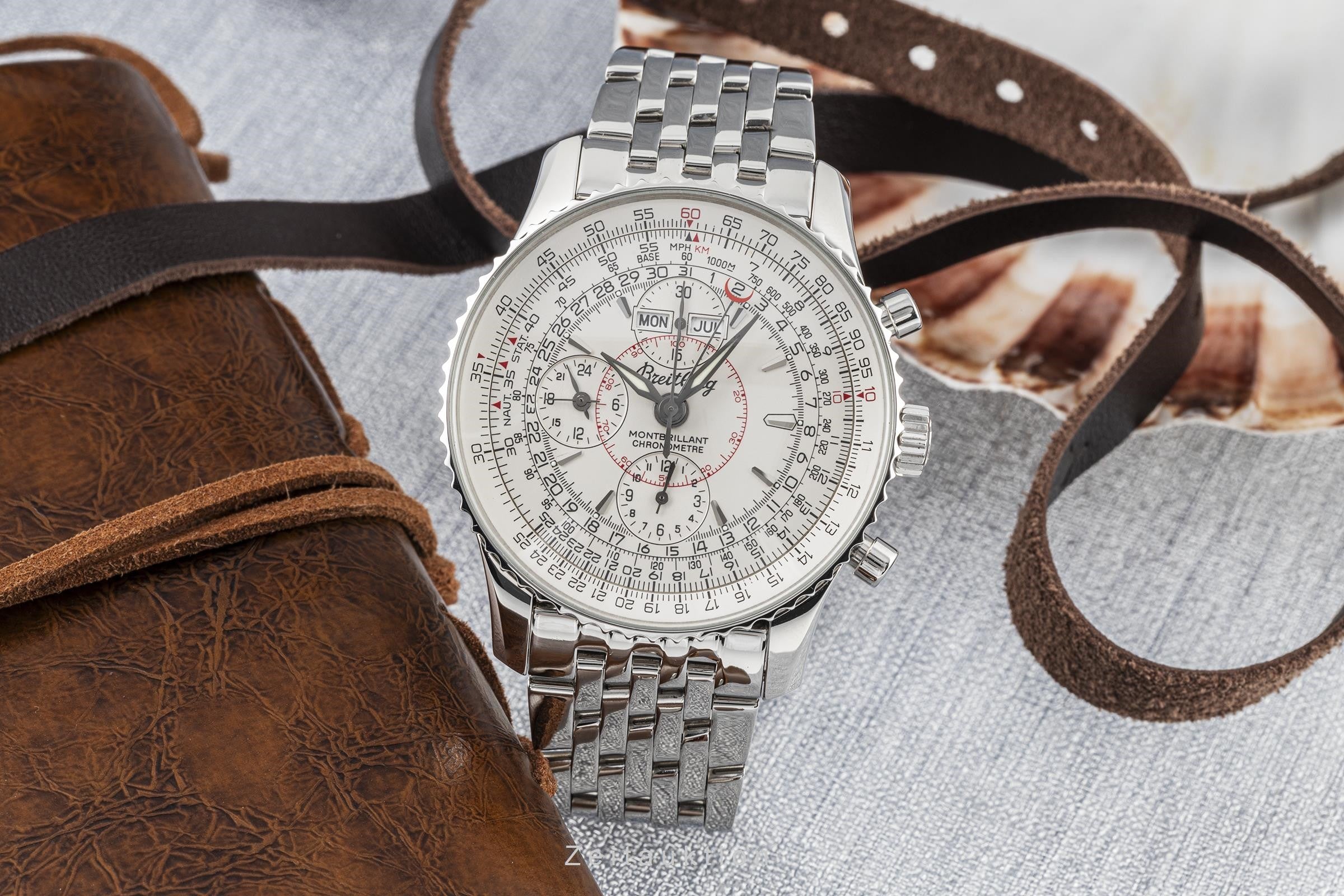 Breitling Montbrillant Datora chronograph steel automatic Kal. B21
