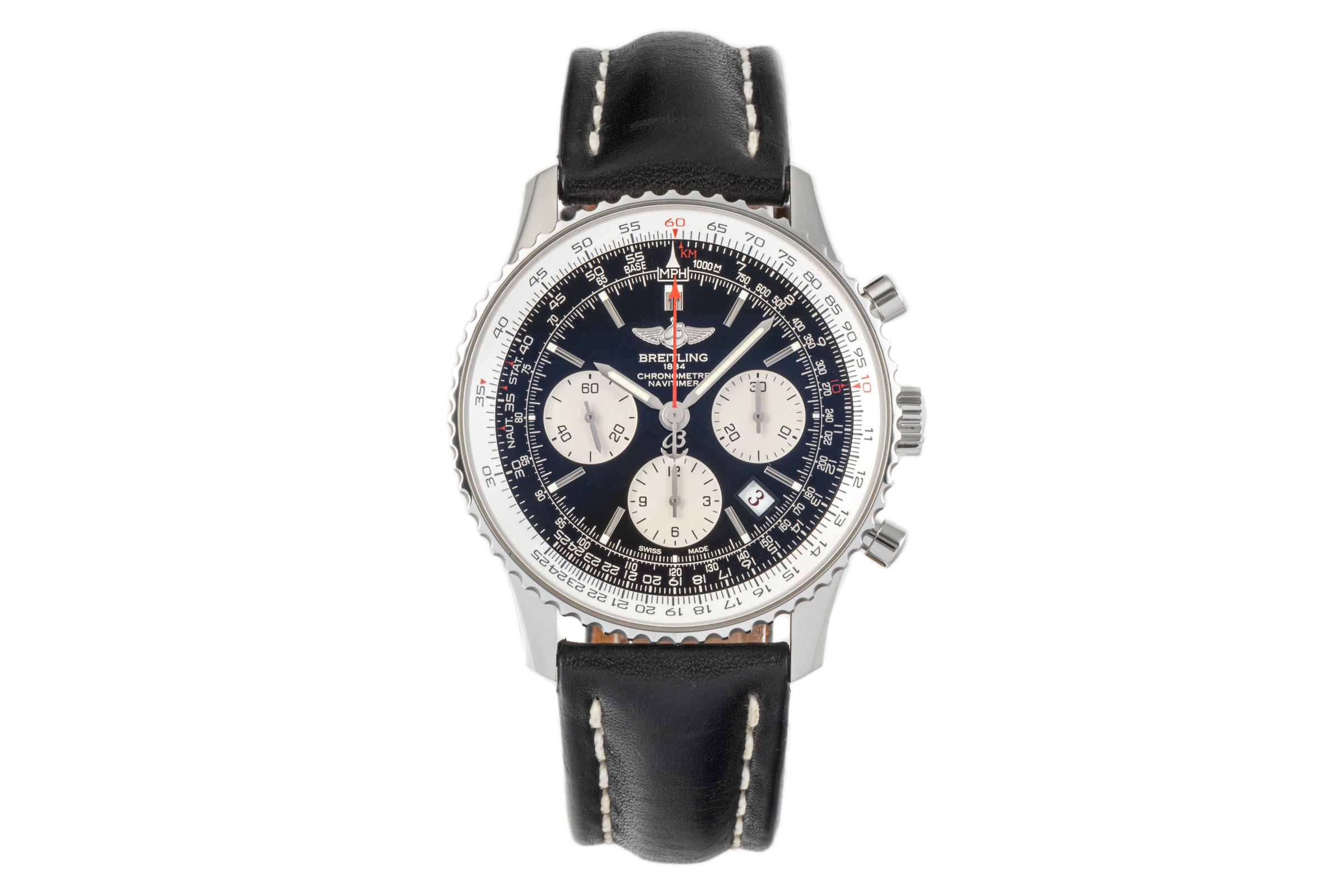 Breitling Navitimer 43 Chronograph Stahl Automatik Herrenuhr AB0121 Limited B&P [2207439]
