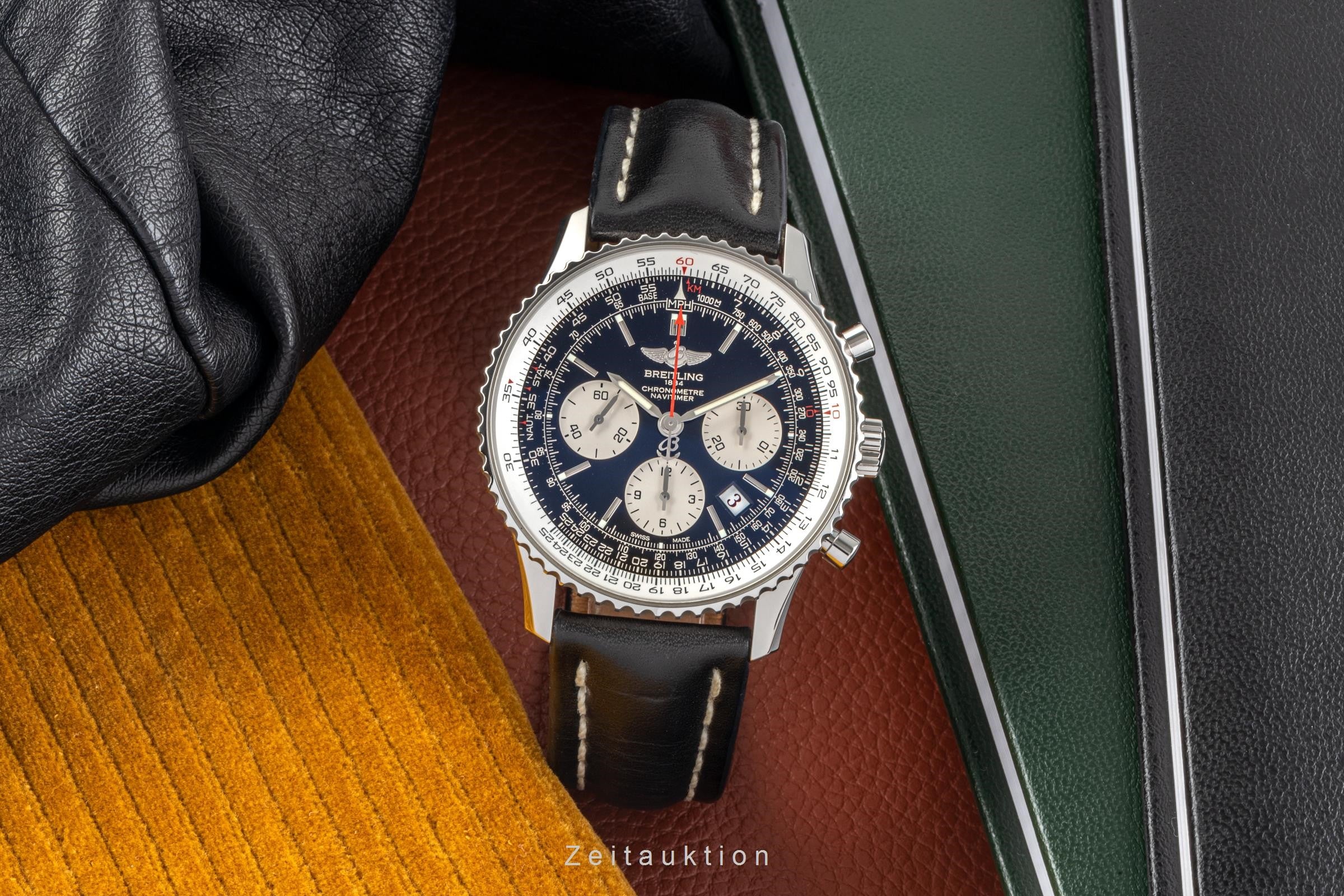 Breitling Navitimer 43 Chronograph Stahl Automatik Herrenuhr AB0121 Limited B&P [2207439]