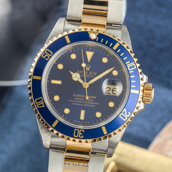 Rolex Submariner Stahl / Gold Herrenuhr Oyster Perpetual 16613 N-Serie B&P 1992 [2207450]
