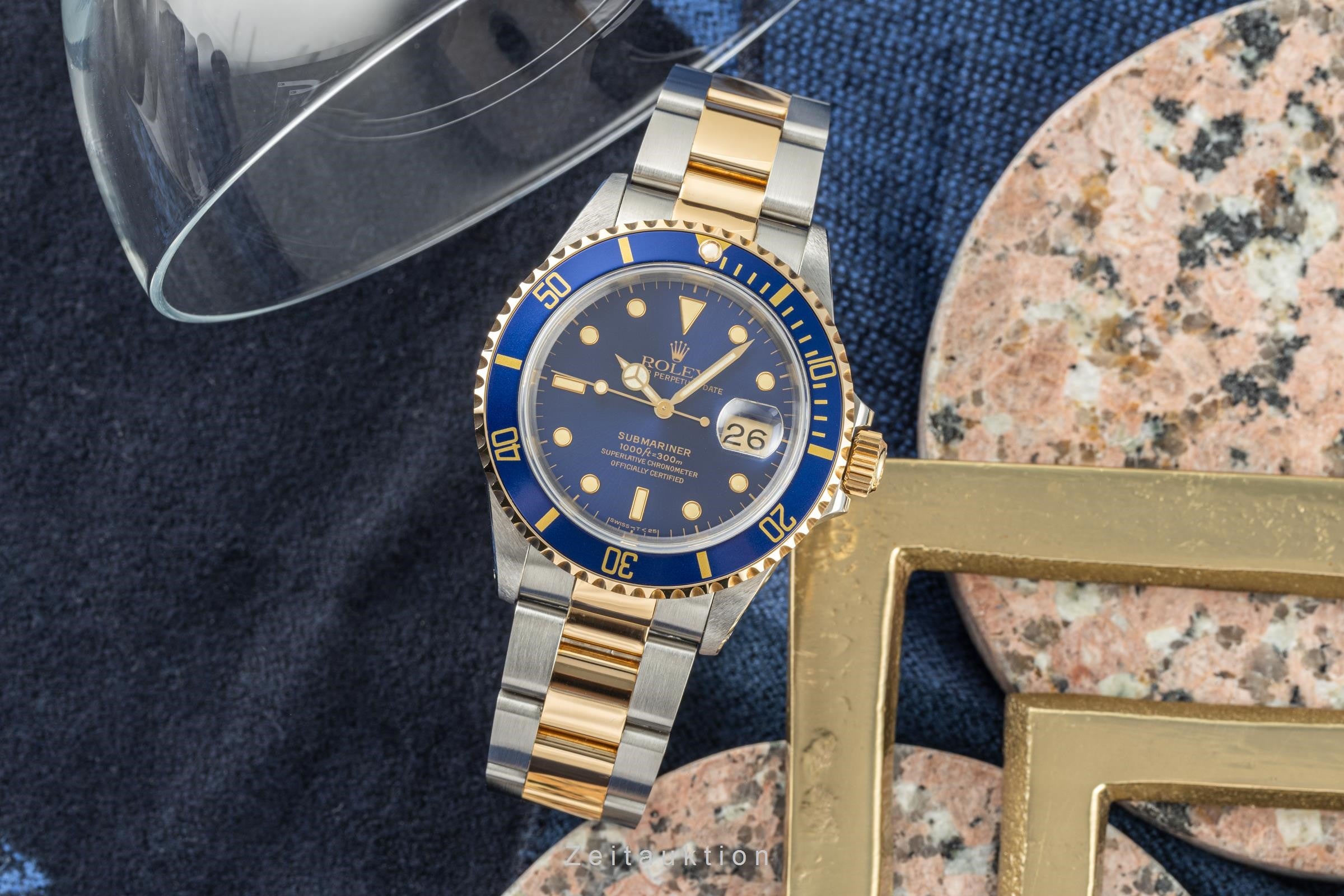 Rolex Submariner Stahl / Gold Herrenuhr Oyster Perpetual 16613 N-Serie B&P 1992 [2207450]