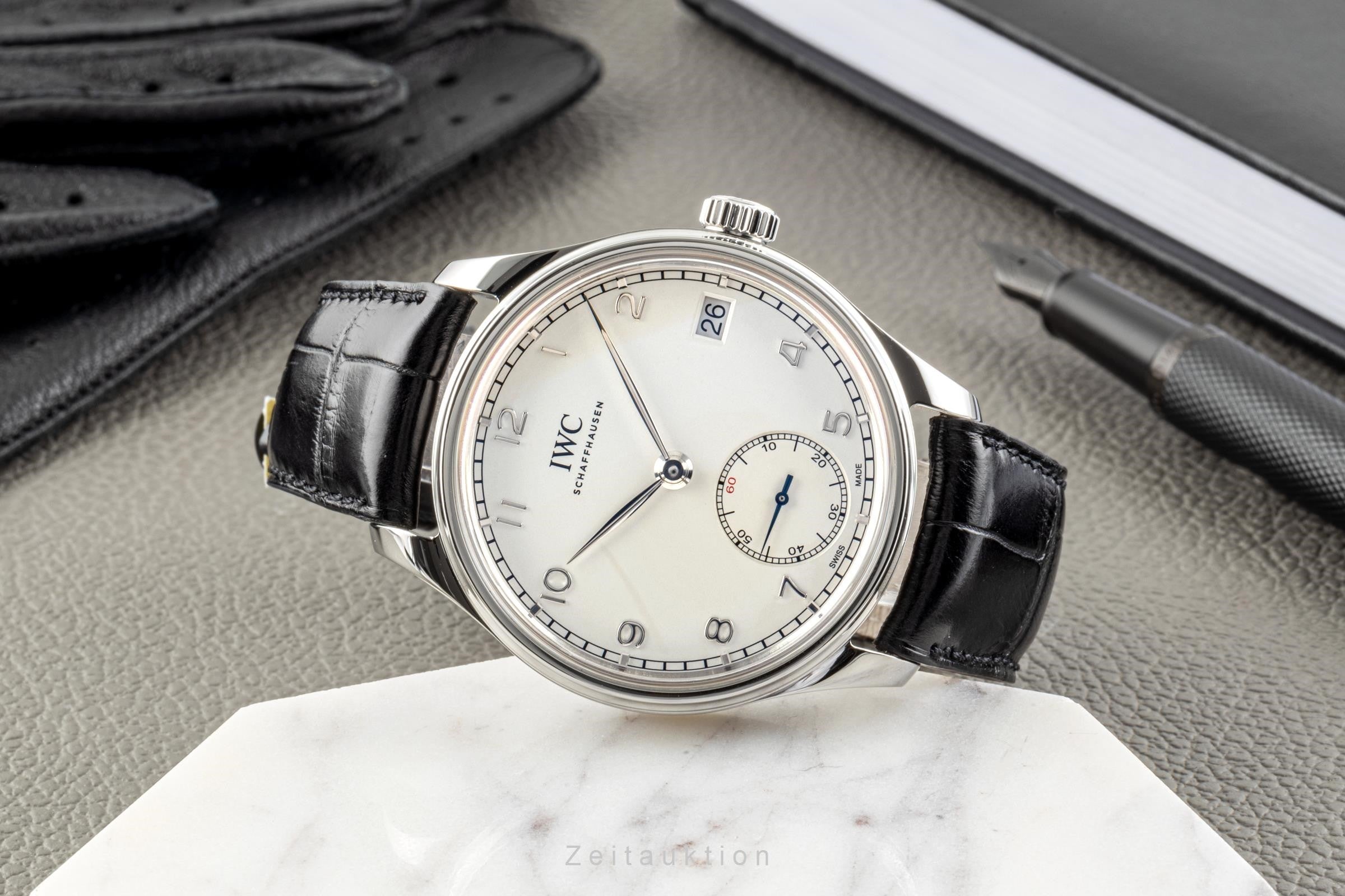IWC Portugieser 8 Tage Handaufzug Herrenuhr Ref. IW510203 Papiere 2013 [2207518]