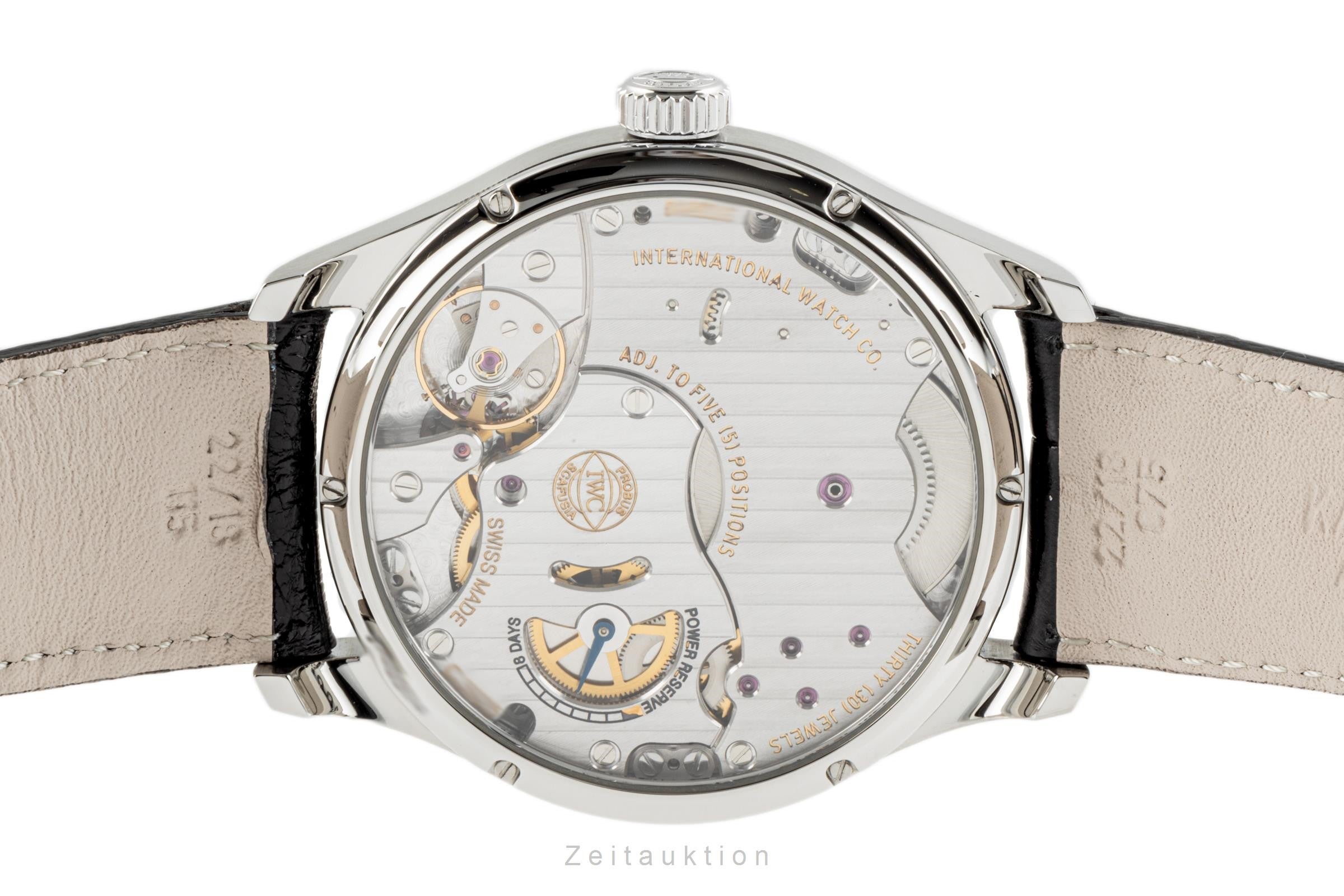 IWC Portugieser 8 Tage Handaufzug Herrenuhr Ref. IW510203 Papiere 2013 [2207518]