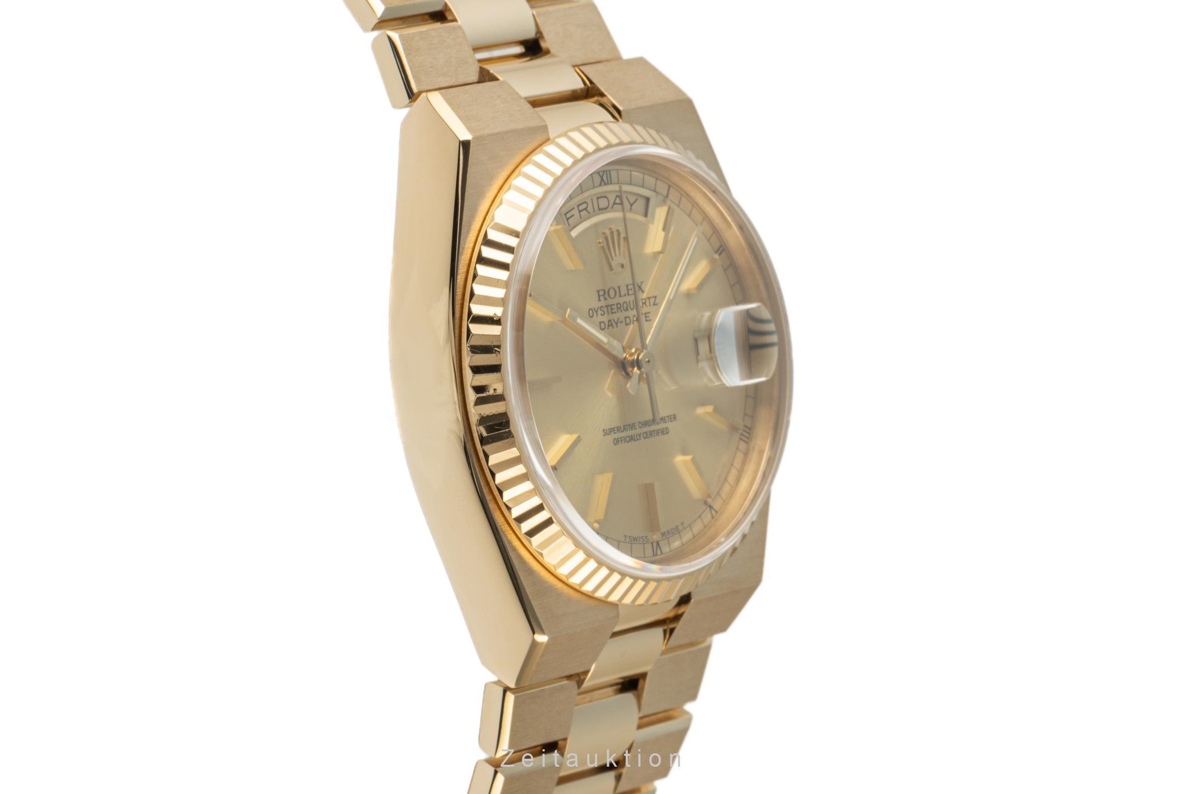 Rolex Day-Date Oysterquartz 18k (0,750) Gold Herrenuhr Ref. 19018 VP: 34400,- € [2207623]
