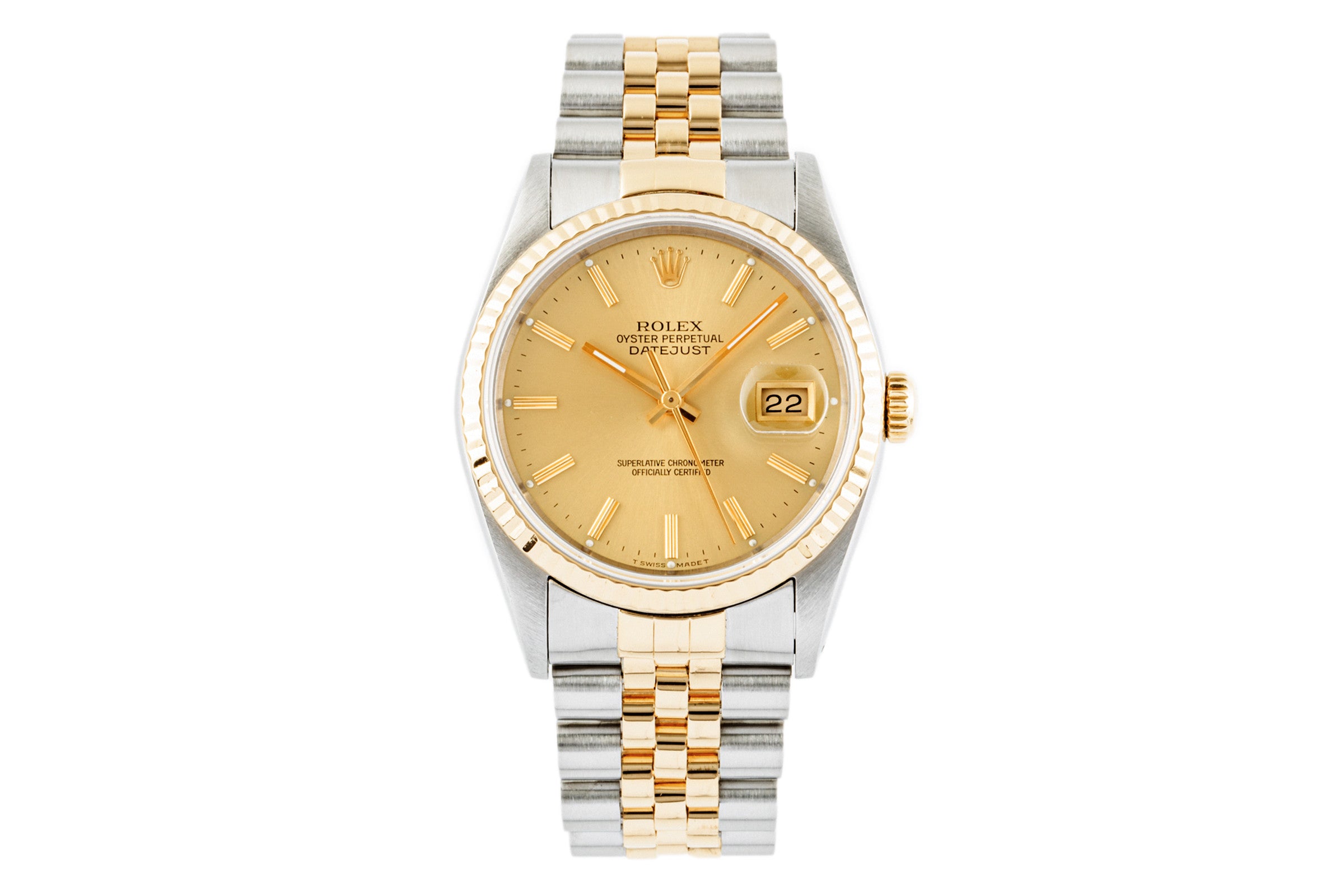 Rolex Datejust 36 Oyster Stahl / Gold Automatik Herrenuhr Ref. 16233 VP: 12450 € [2207730]