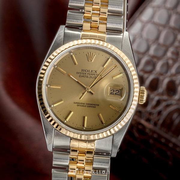 Rolex Datejust 36 Oyster Stahl / Gold Automatik Herrenuhr Ref. 16233 VP: 12450 € [2207730]