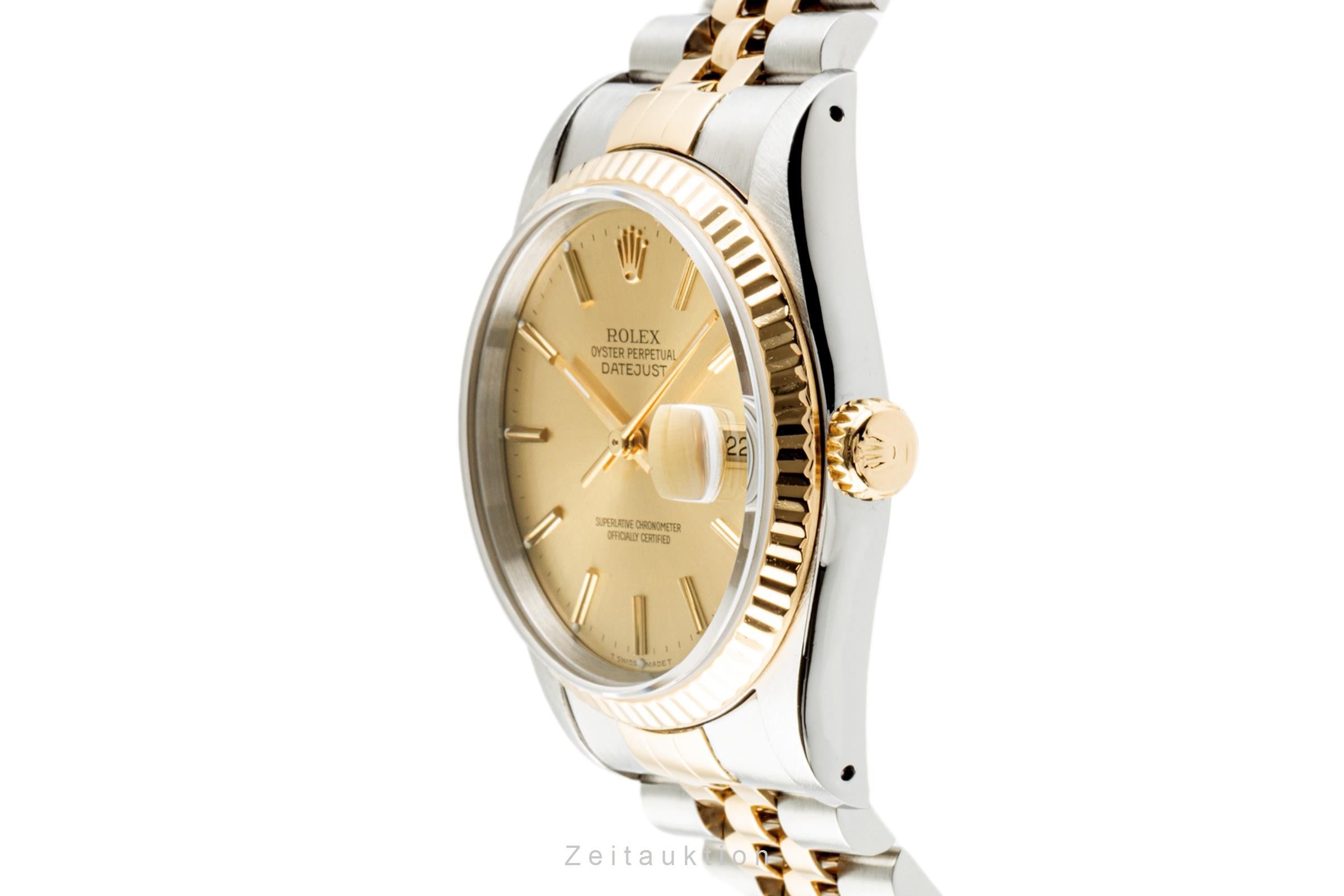 Rolex Datejust 36 Oyster Stahl / Gold Automatik Herrenuhr Ref. 16233 VP: 12450 € [2207730]