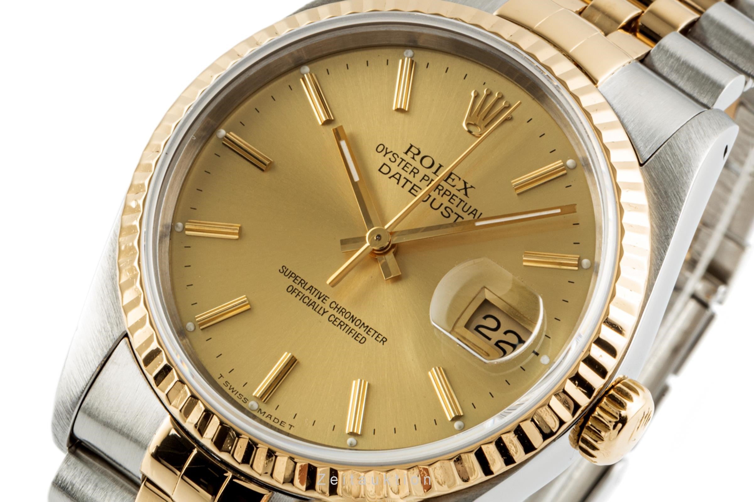 Rolex Datejust 36 Oyster Stahl / Gold Automatik Herrenuhr Ref. 16233 VP: 12450 € [2207730]