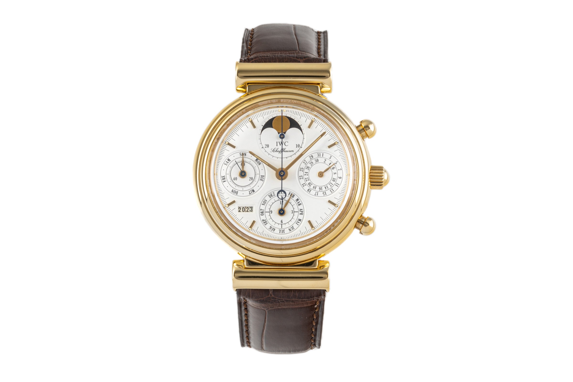 IWC Da Vinci chronograph 18 ct gold automatic men's watch 3750 VP: 41500EUR  [2300006]