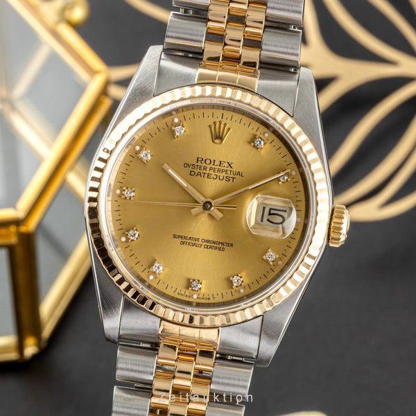Rolex Datejust acciaio / oro automatismo orologio da uomo 16233 LP: 14400EUR  [2300063]