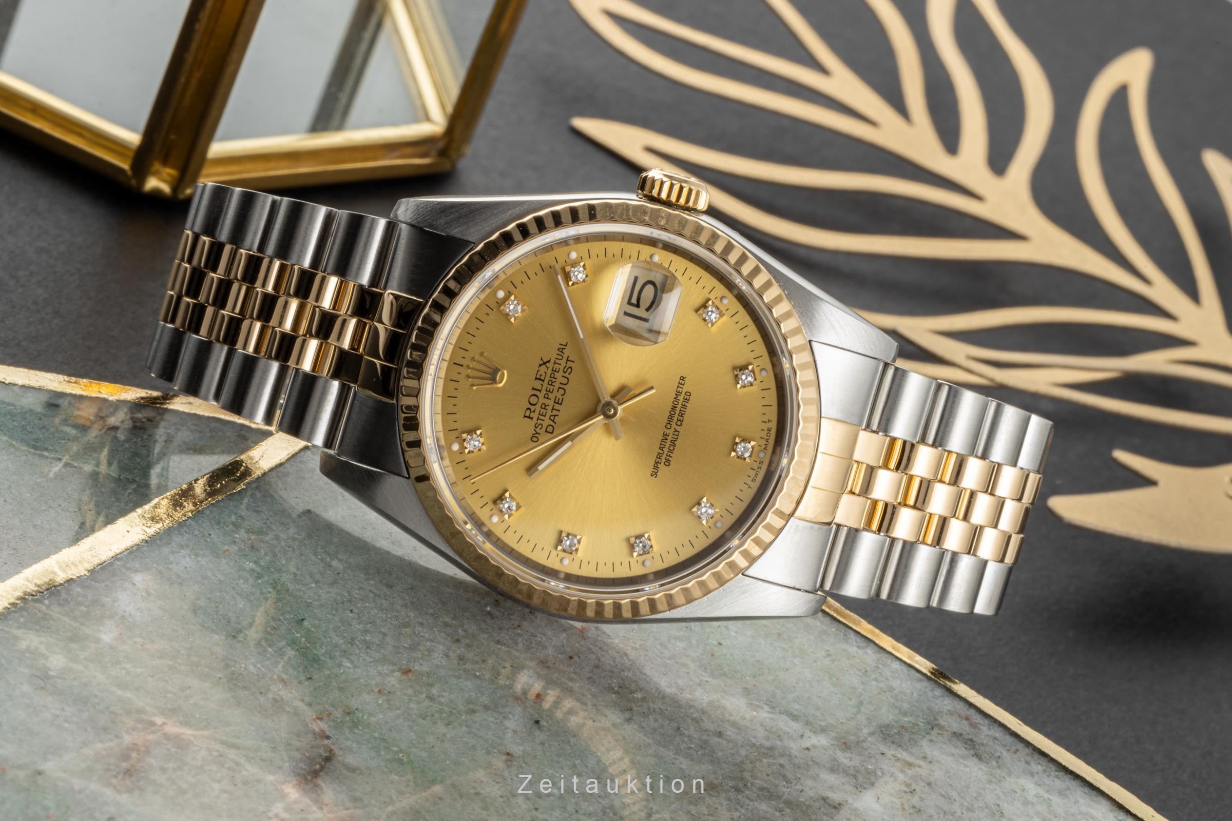 Rolex Datejust acciaio / oro automatismo orologio da uomo 16233 LP: 14400EUR  [2300063]