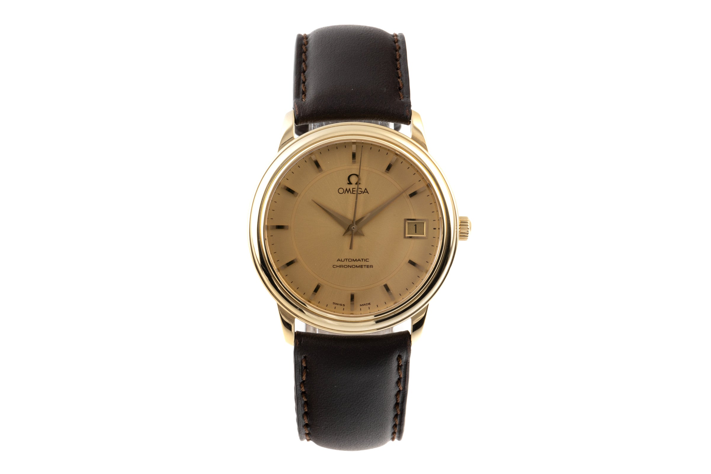 Omega De Ville 18 ct gold automatic men's watch 166.1050,168.1050, 366.1050, 4600.11.02  LP: 13400EUR  [2300073]