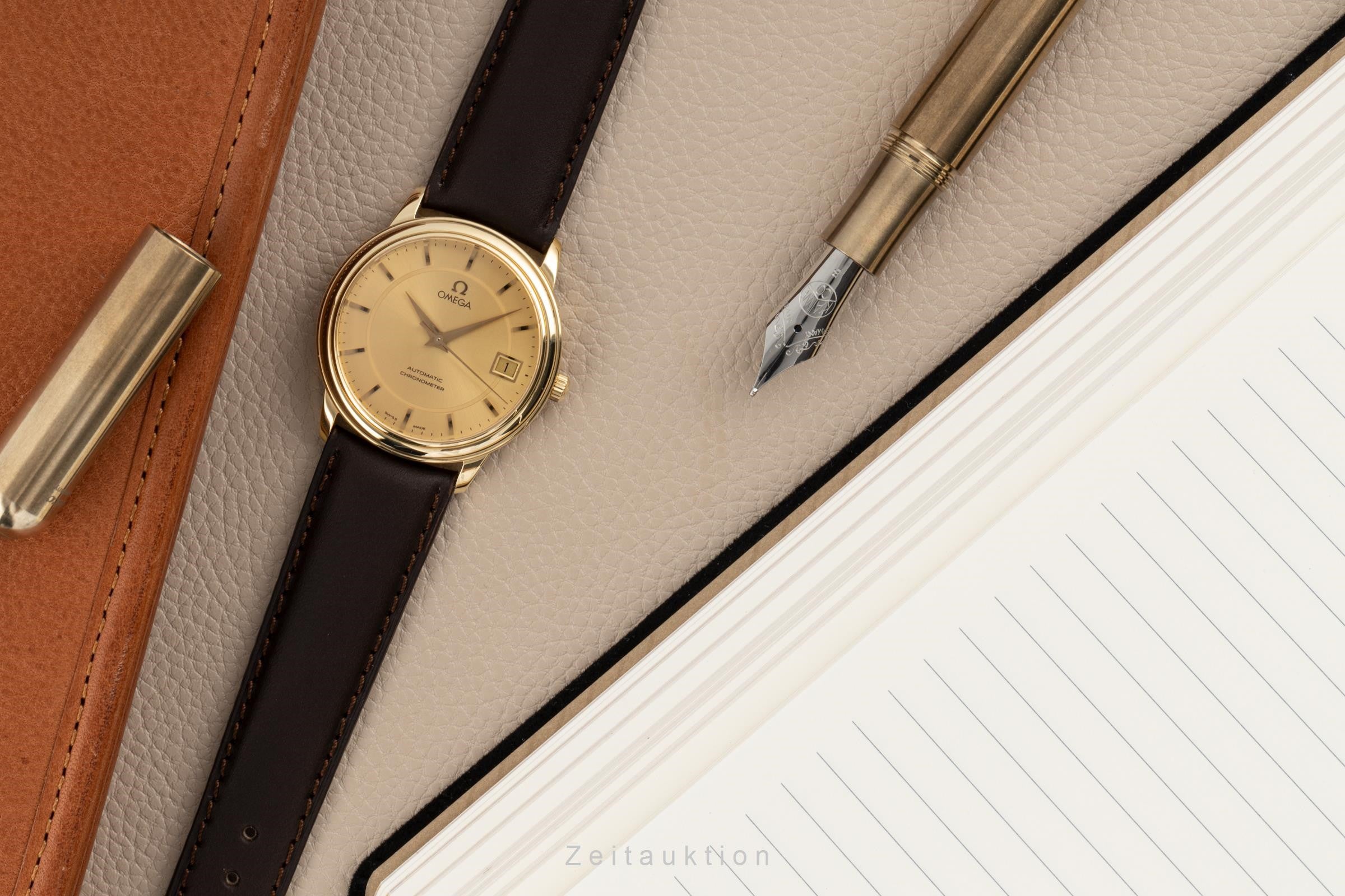 Omega De Ville 18 ct gold automatic men's watch 166.1050,168.1050, 366.1050, 4600.11.02  LP: 13400EUR  [2300073]