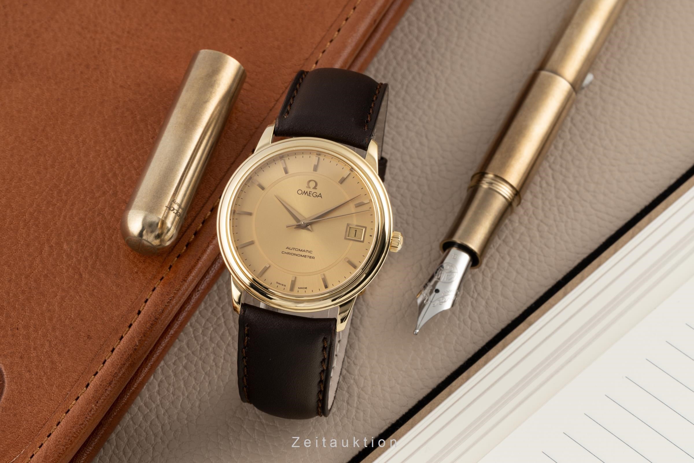 Omega De Ville 18 ct gold automatic men's watch 166.1050,168.1050, 366.1050, 4600.11.02  LP: 13400EUR  [2300073]