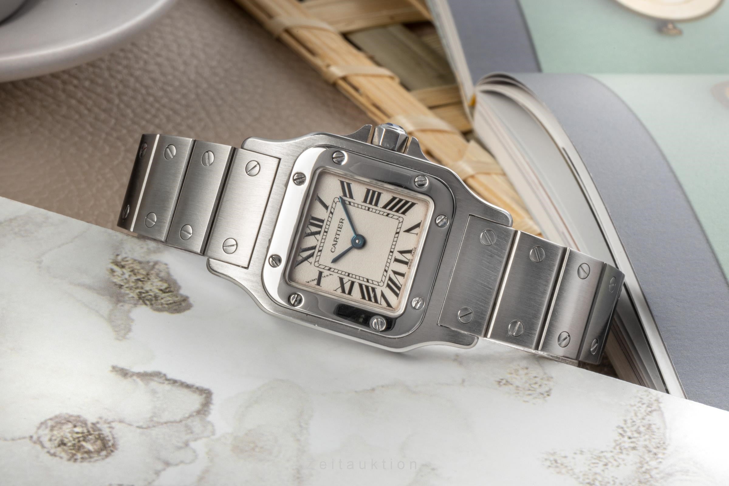 Cartier Santos acciaio quarzo orologio da donna 1565 LP: 3700EUR  [2300082]