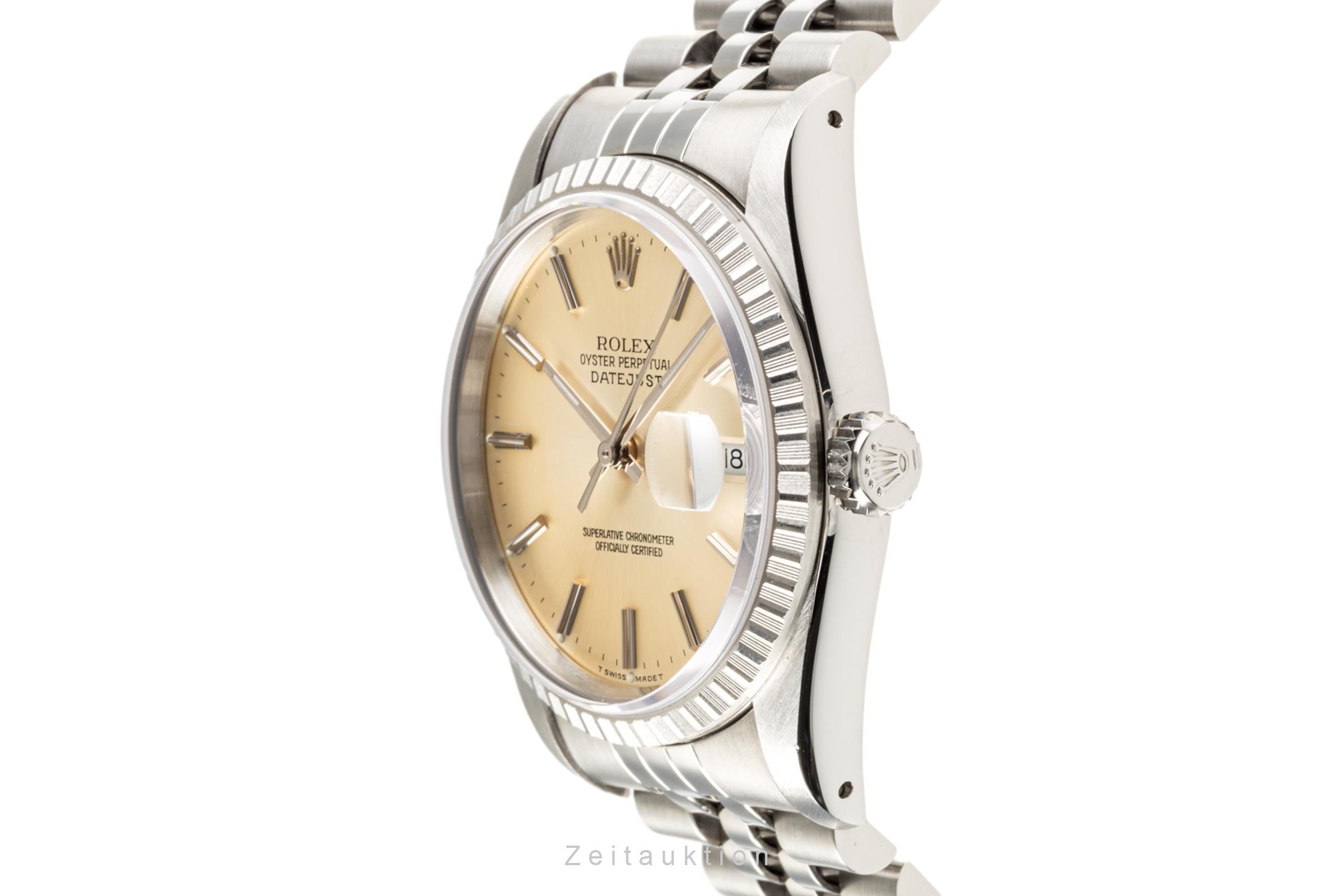 Rolex Datejust 36 Edelstahl Automatik Herrenuhr Ref. 16220 VP: 8750,- € [2300150]