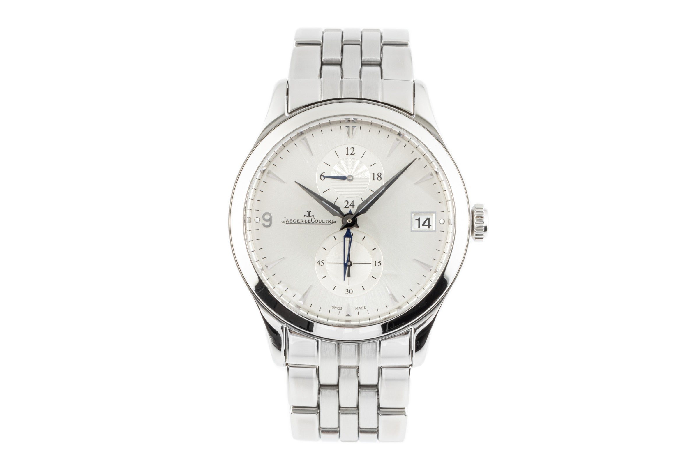 Jaeger LeCoultre Master Hometime steel automatic men's watch 174.8.05.S LP: 9100EUR  [2300219]