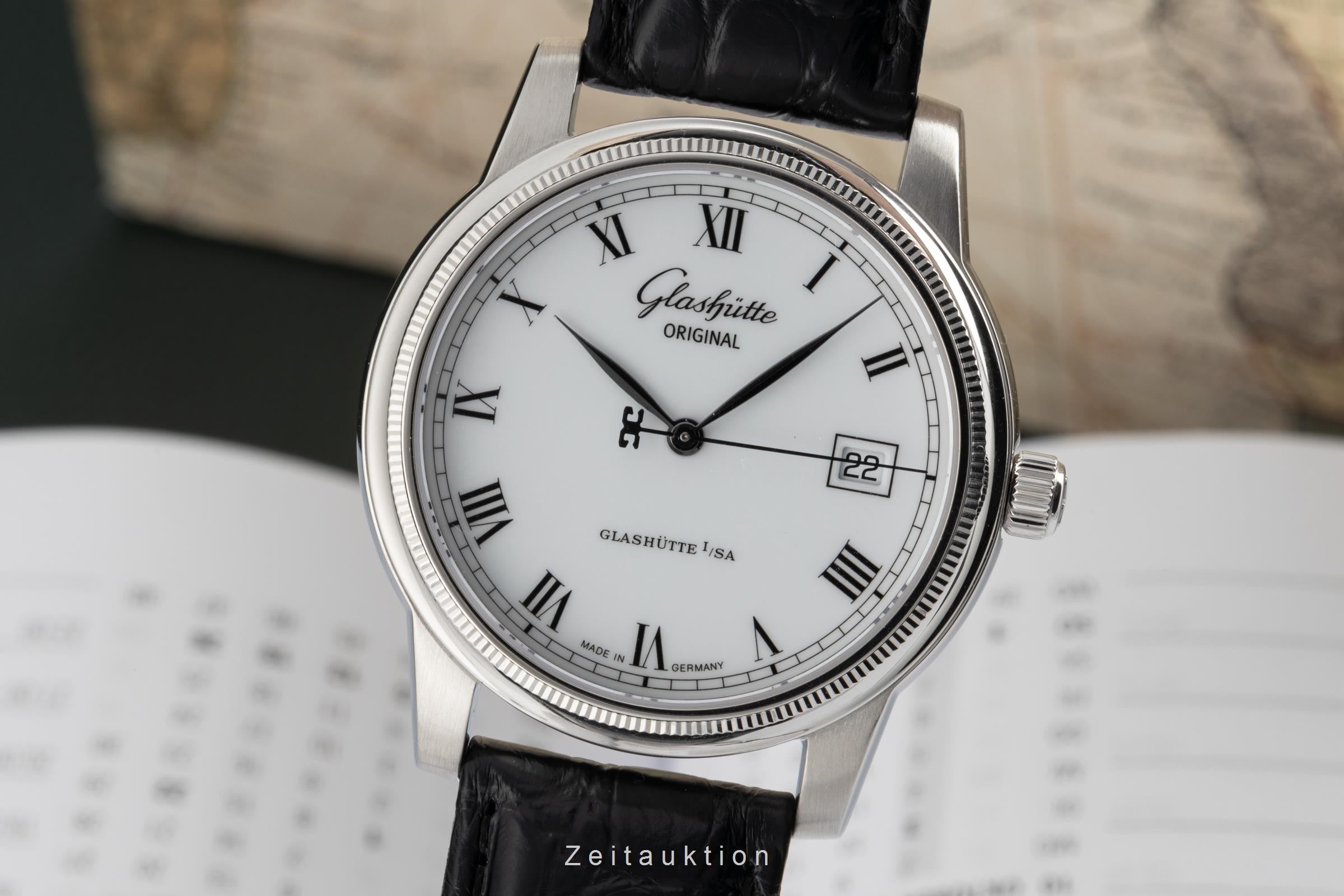 Glashütte Senator steel automatic men's watch 39-11-03-03-04 LP: 9000EUR  [2300229]