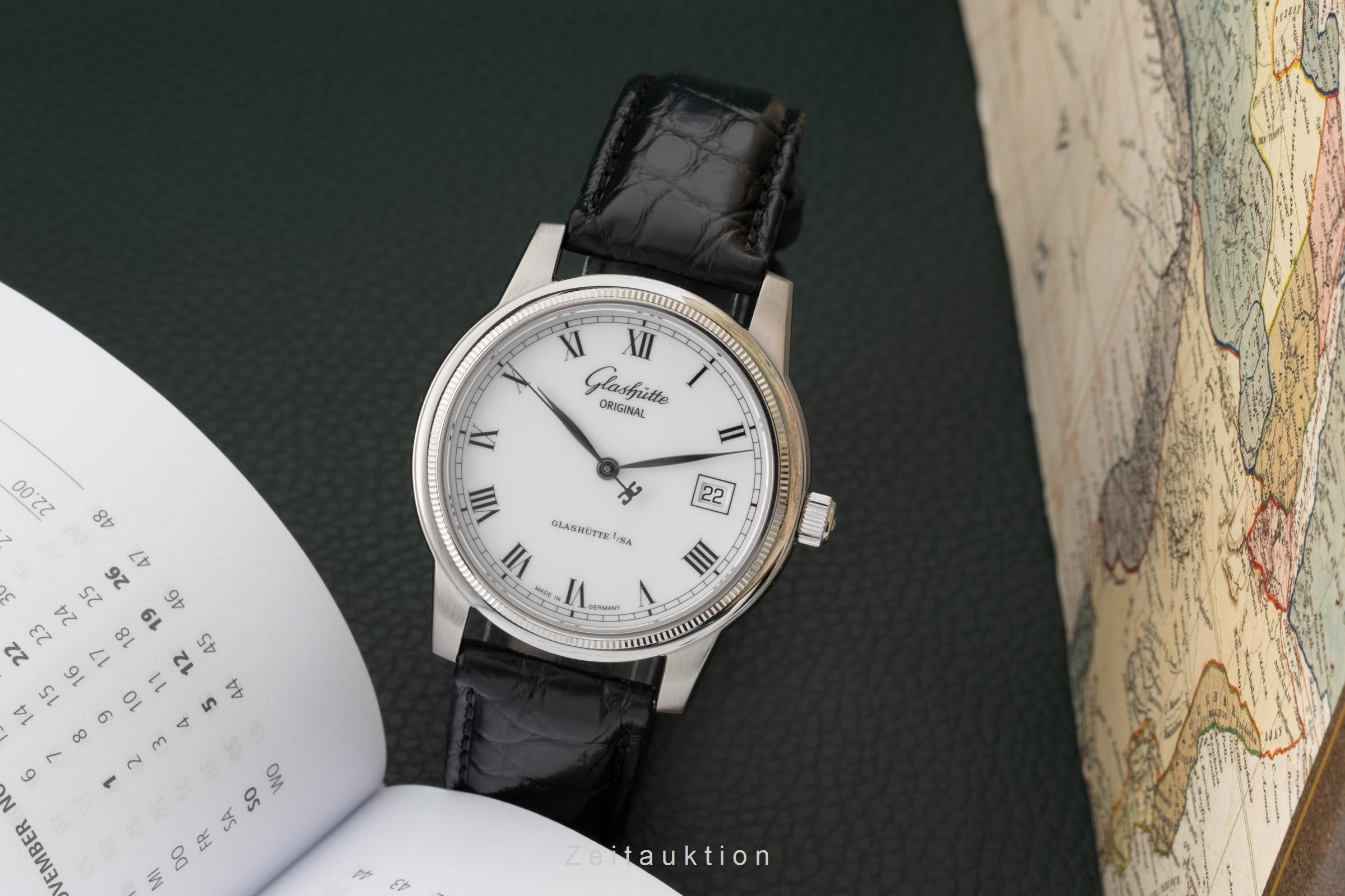 Glashütte Senator acciaio automatismo orologio da uomo 39-11-03-03-04 LP: 9000EUR  [2300229]