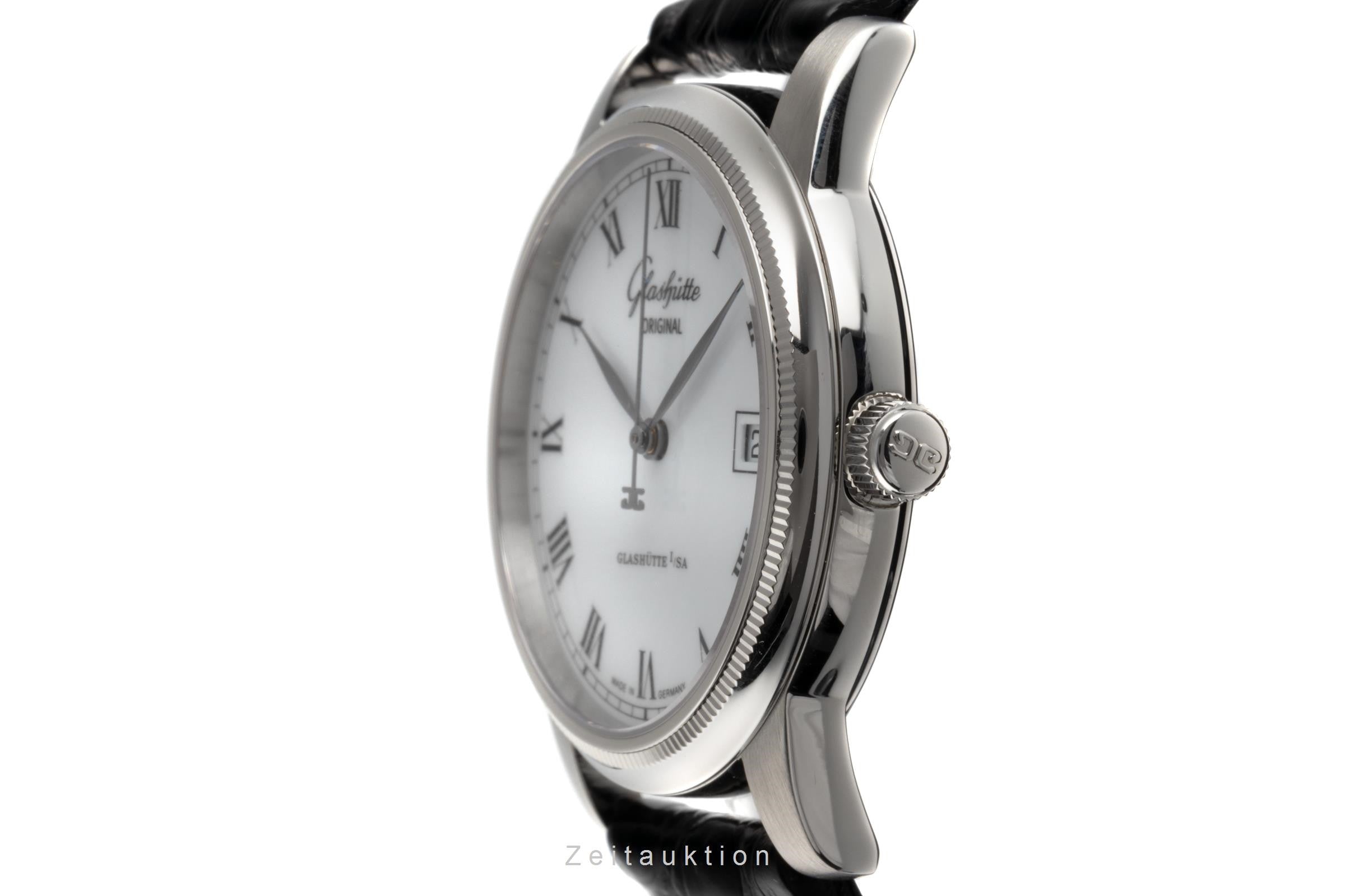 Glashütte Senator acciaio automatismo orologio da uomo 39-11-03-03-04 LP: 9000EUR  [2300229]