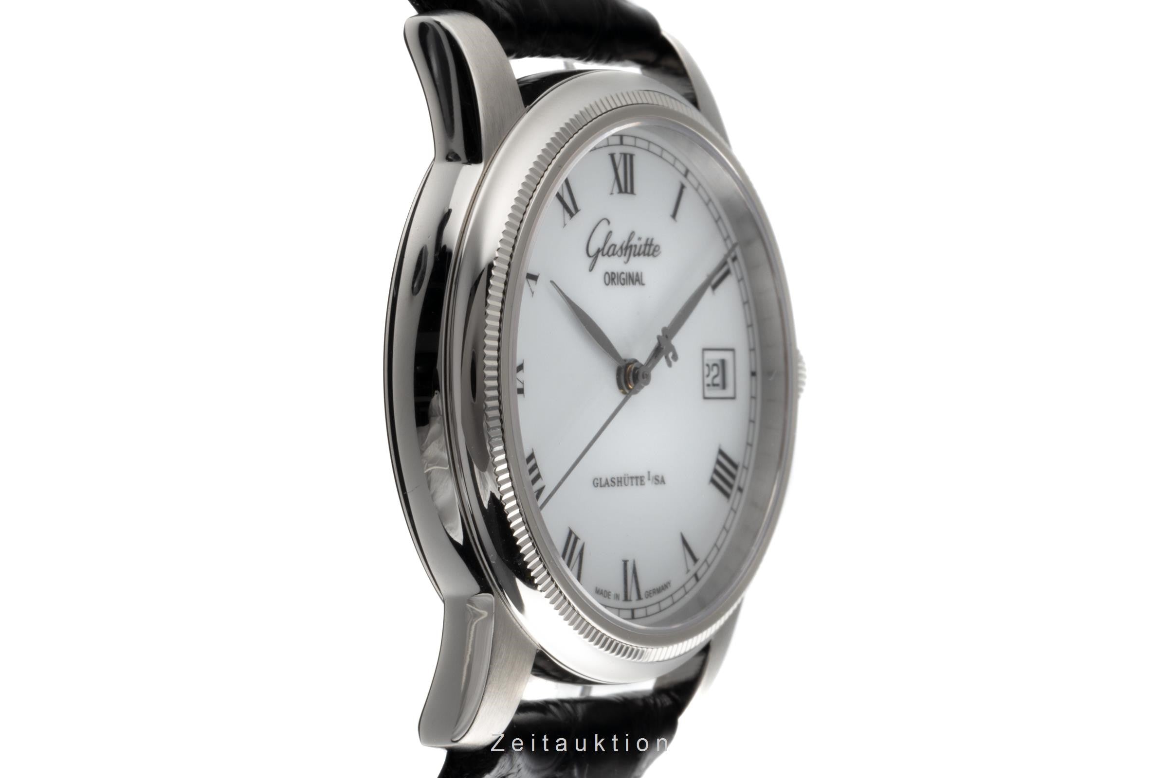 Glashütte Senator acciaio automatismo orologio da uomo 39-11-03-03-04 LP: 9000EUR  [2300229]